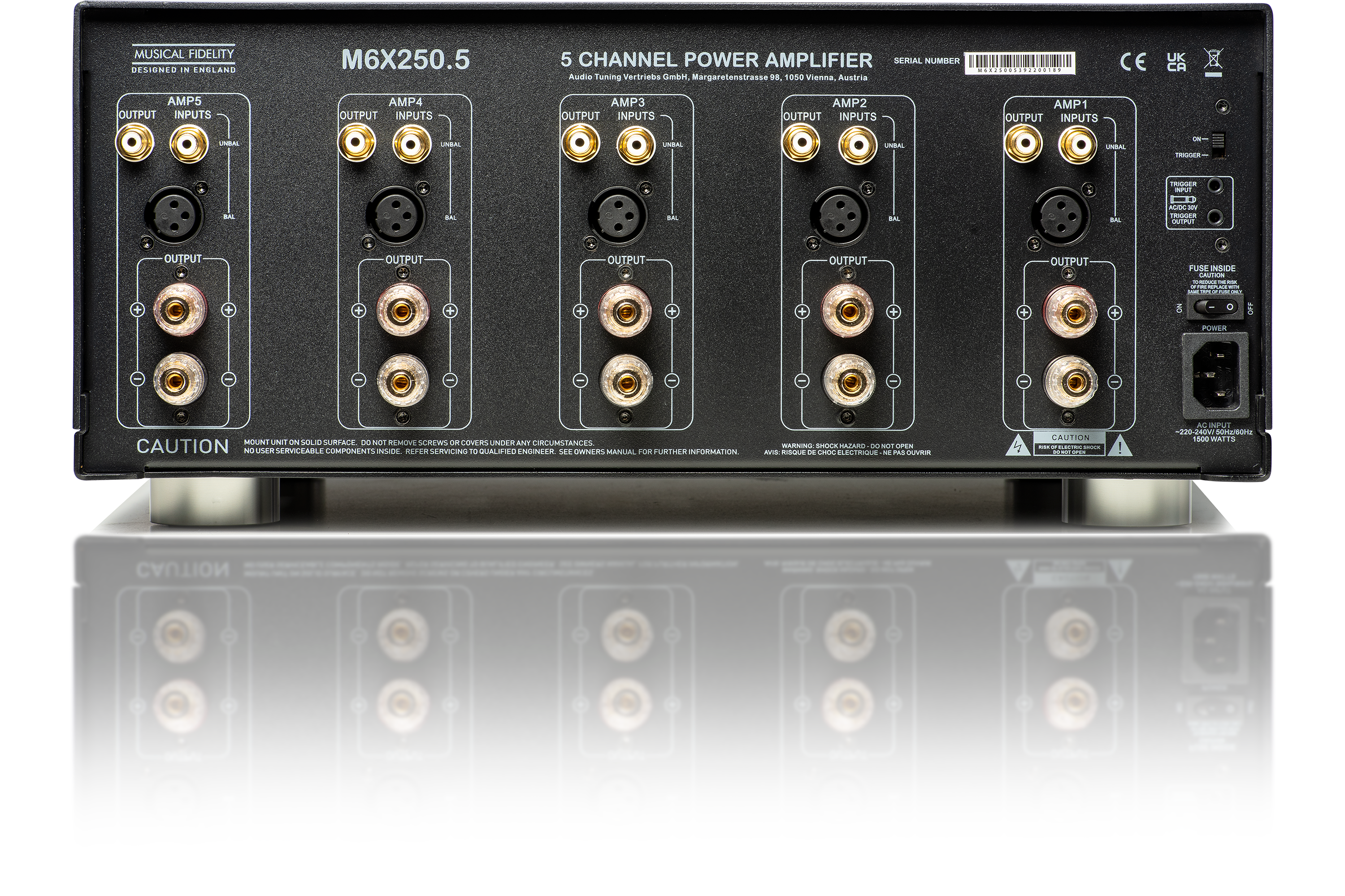 Musical Fidelity M6X 250.5 5-Channel Power Amplifier - High-Performance Home Theater & Audio System for Movies, Music & Gaming
