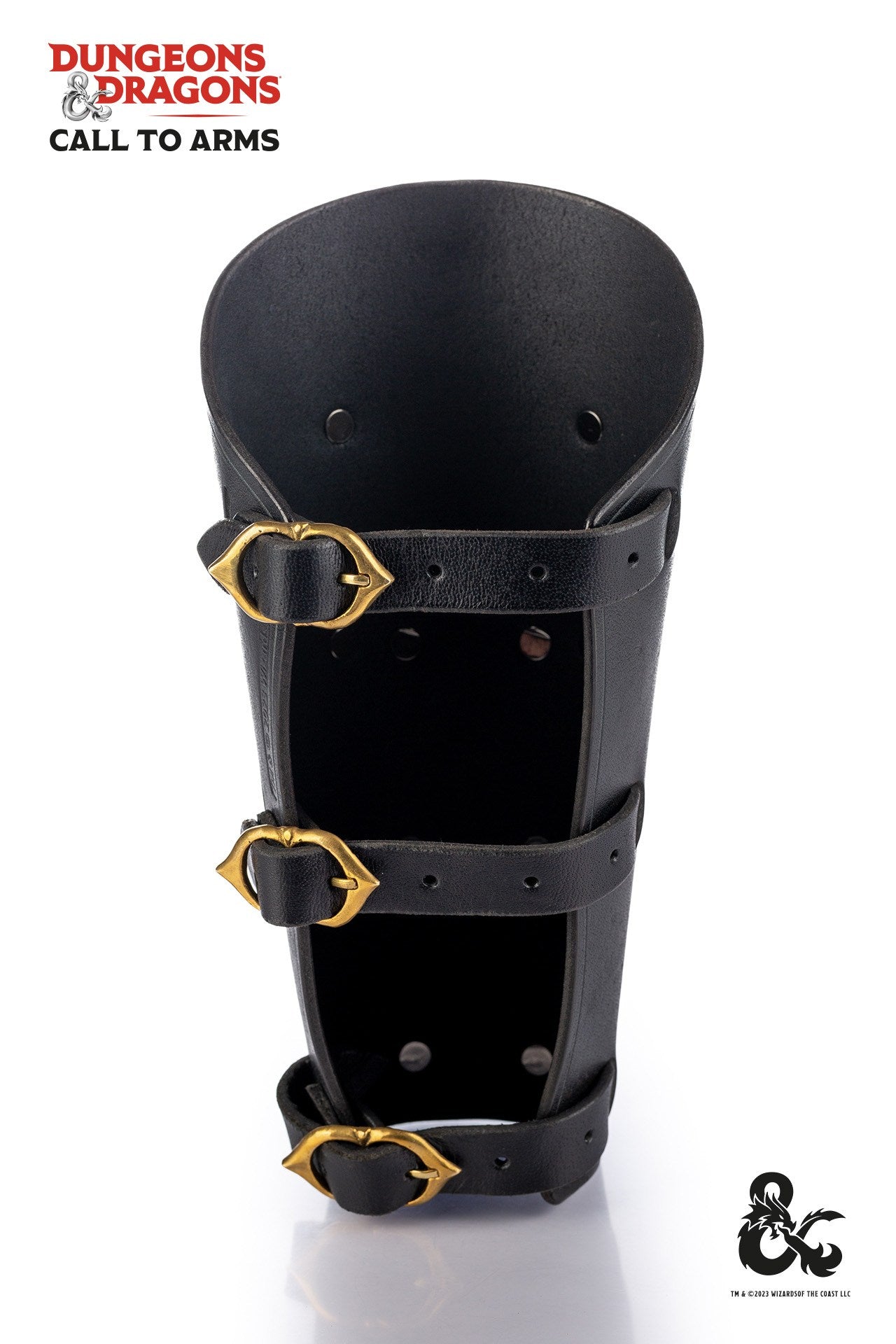 Dungeons & Dragons Fighter Leather Bracers - Black Medieval Armor for LARP, Cosplay & Tabletop RPG Gaming