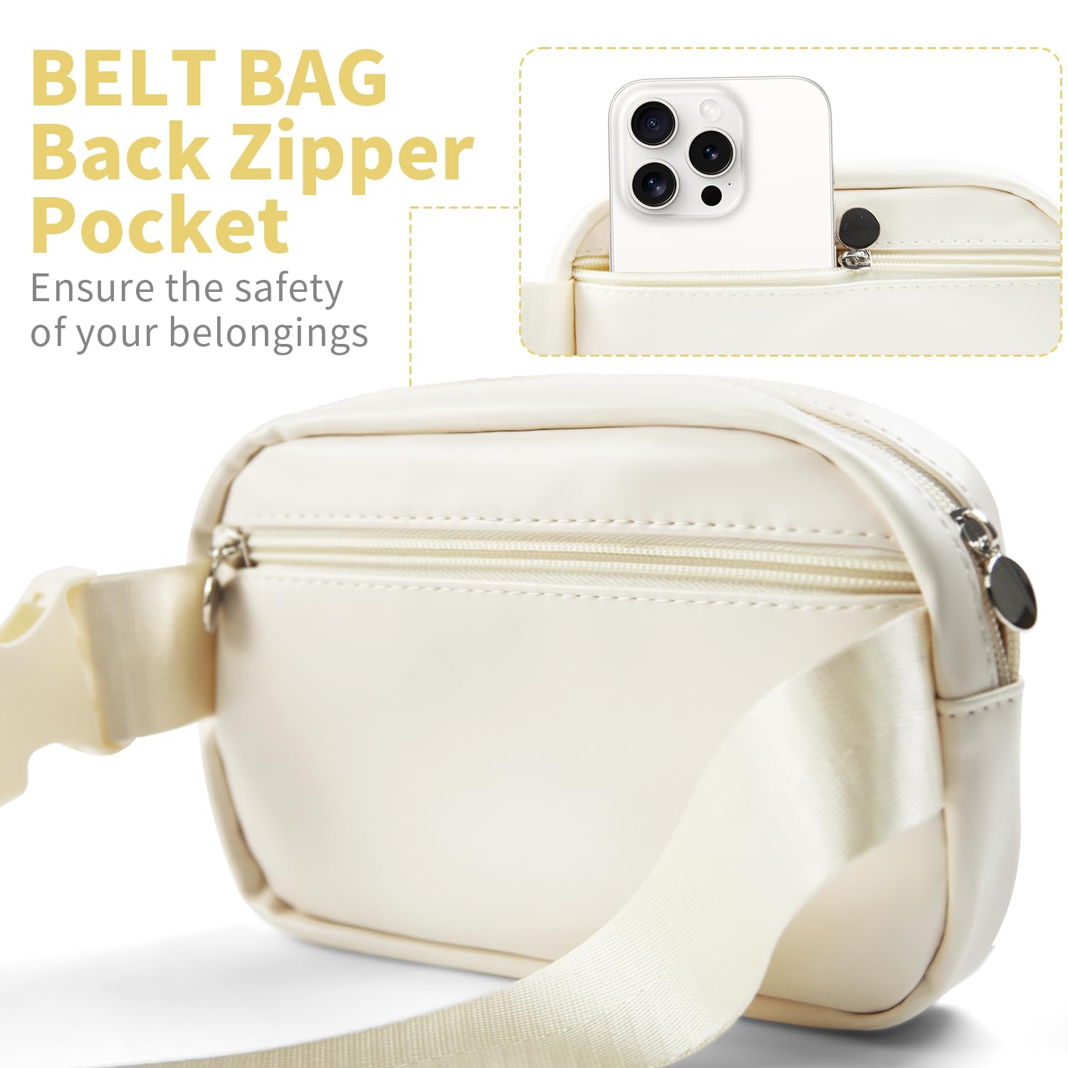 Personalized Initial Letter Belt Bag for Women - Trendy Fanny Pack with Custom Monogram - Perfect Birthday & Christmas Gift for Her - Ideal for Travel, Gym, and Everyday Use