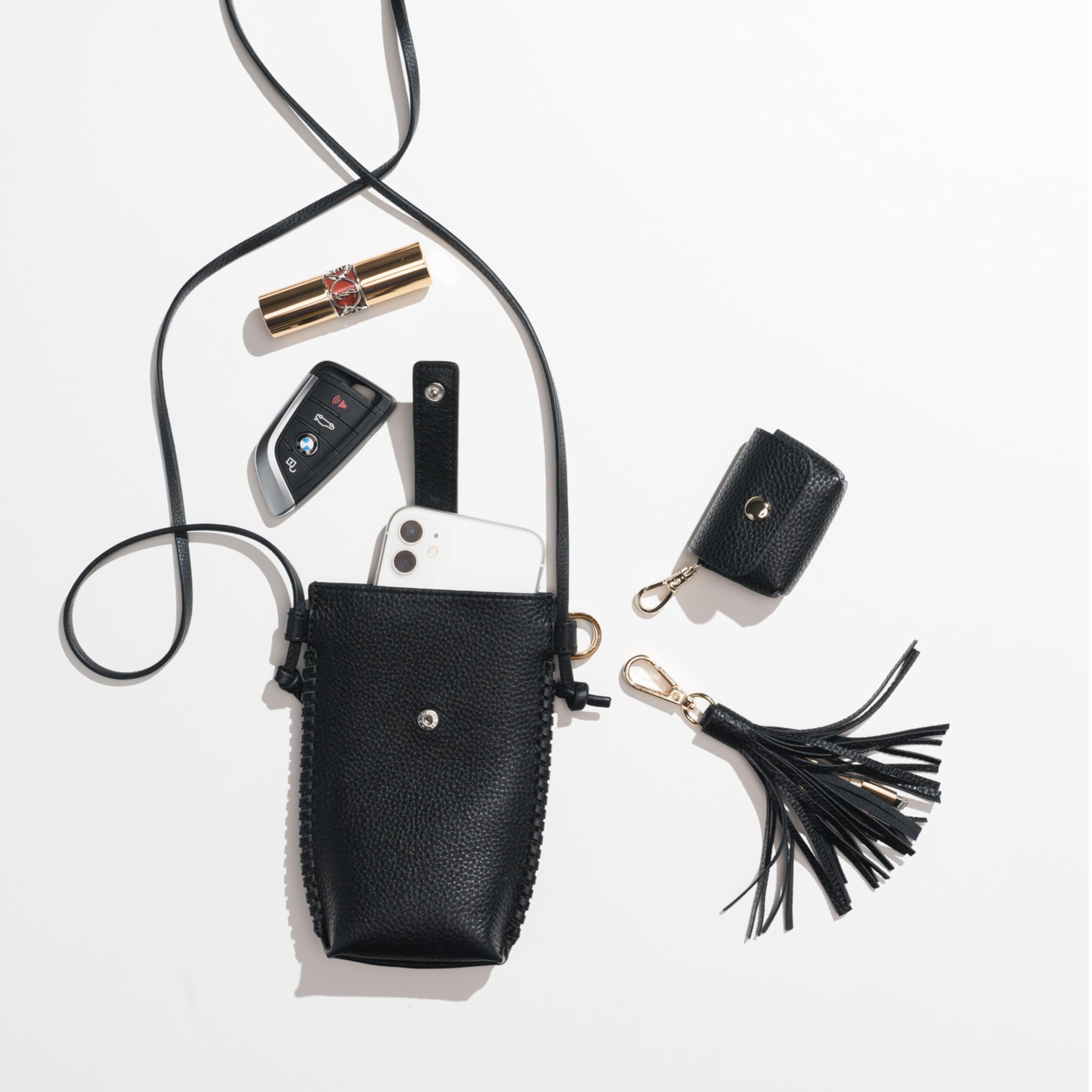 Dani Crossbody Phone Bag with Detachable Earbud Case - Minimalist Phone Holder for Women - SAVVY Compact & Stylish Design - Perfect for Travel, Shopping, and Everyday Use