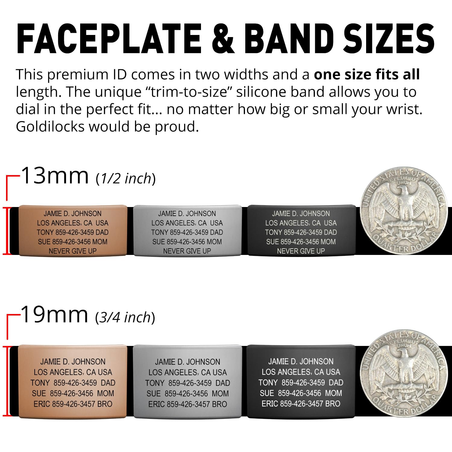 ROAD iD Personalized Medical ID Bracelet - Premium Medical Alert Wristband with Engraved Badge & Secure Silicone Clasp - Ideal for Runners, Cyclists & Outdoor Enthusiasts