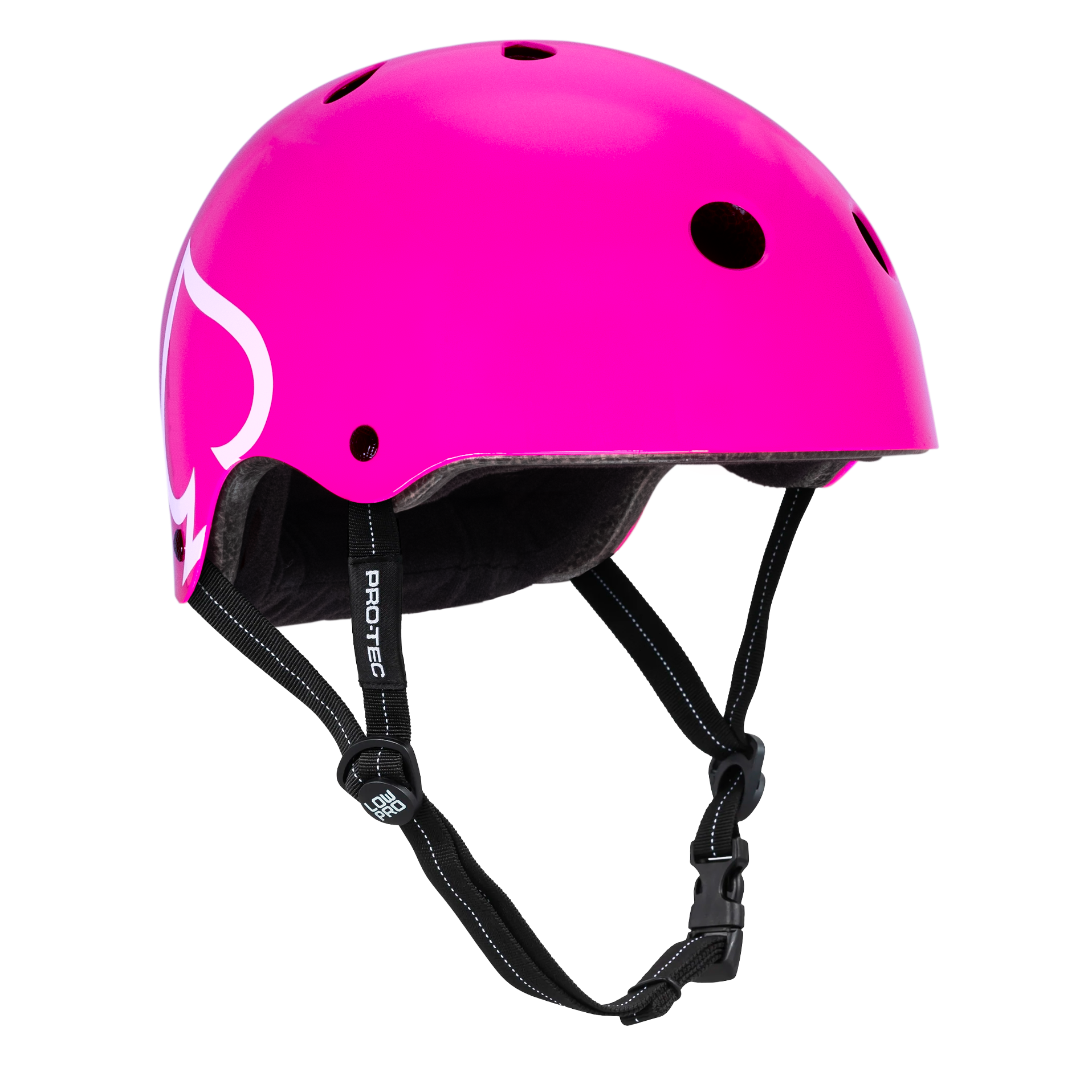 LOW PRO Certified Bike Helmet - Gloss Pink for Cycling, Skateboarding & Outdoor Sports Safety