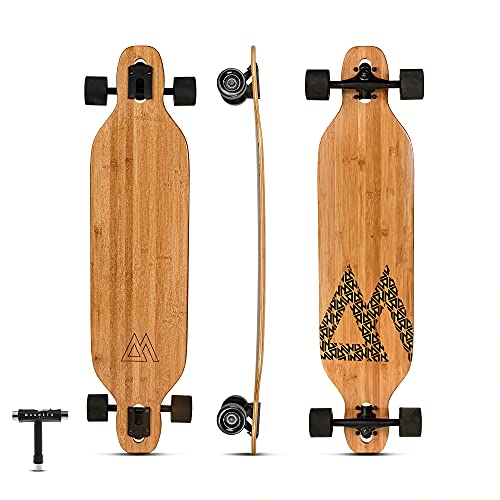 Bamboo Carving Longboard Skateboard