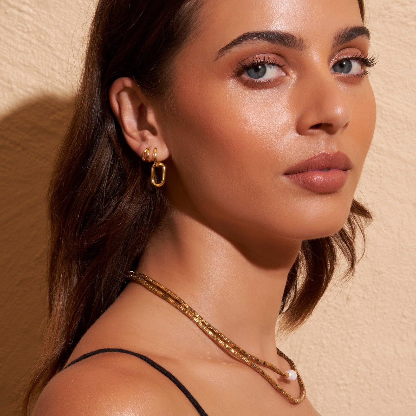 14K Gold Plated Huggie Hoop Earrings for Women - Trendy Stackable Hypoallergenic Cartilage Earrings with CZ Stones | Perfect for Multiple Piercings, Daily Wear & Gift Giving