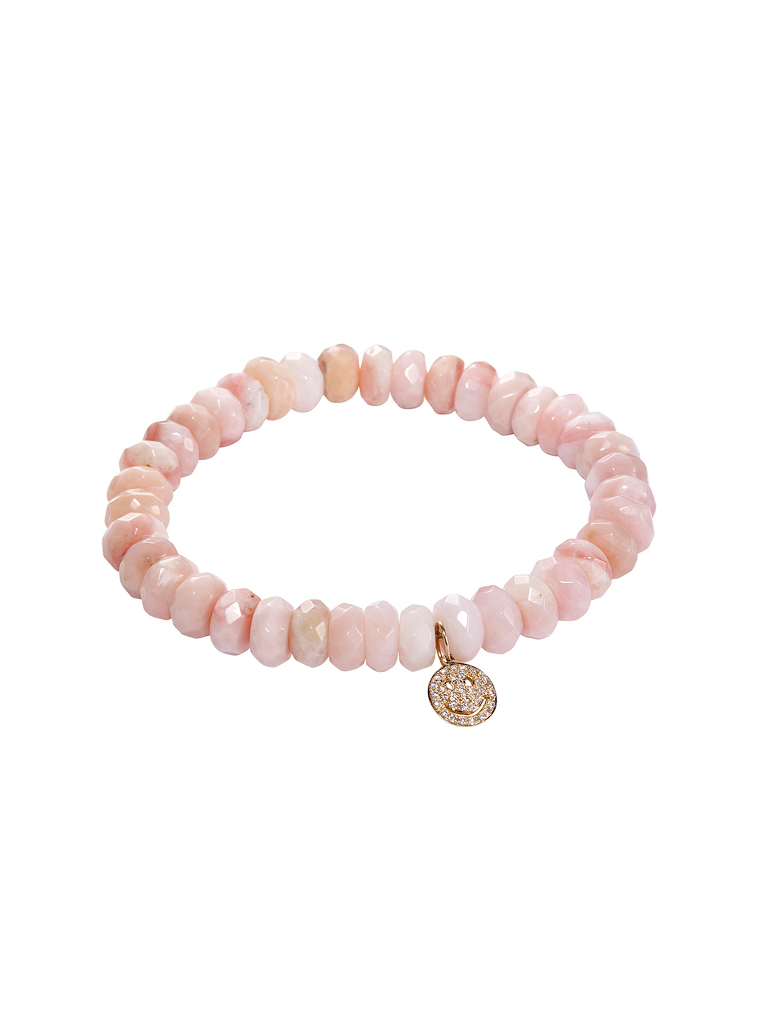 Moonstone Pavé Diamond Happy Face Bracelet - Dainty Smiley Charm Bracelet for Women, 925 Sterling Silver Jewelry Gift for Her | Perfect for Everyday Wear, Birthday & Anniversary Gifts
