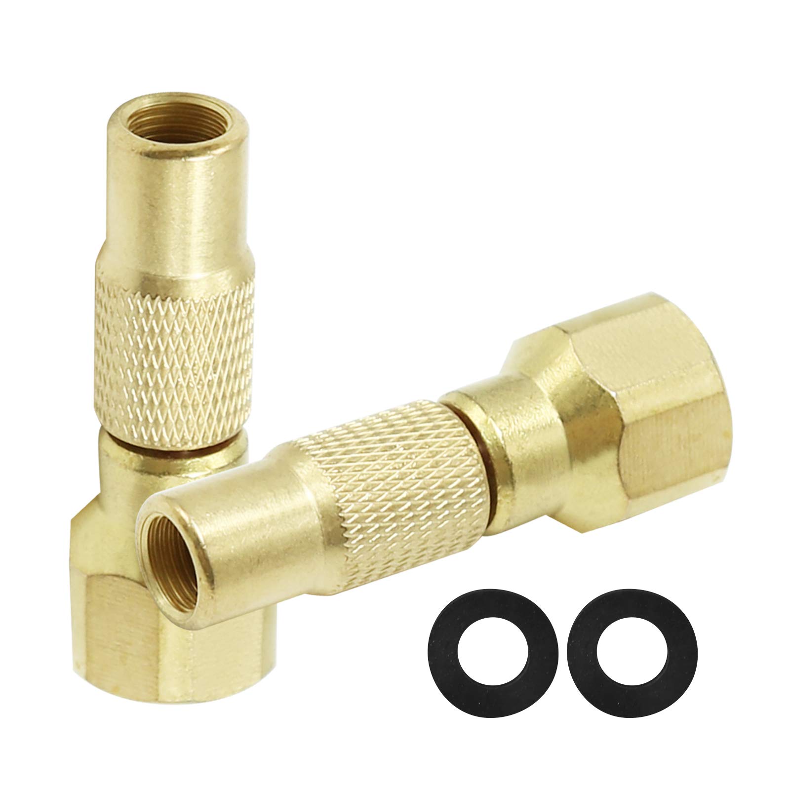 Heavy Duty Twist-On Air Chuck 2-Pack - Compatible with Tire Inflators, Air Compressors & Pressure Gauges - Perfect for Car, Truck, Bike & RV Tire Inflation