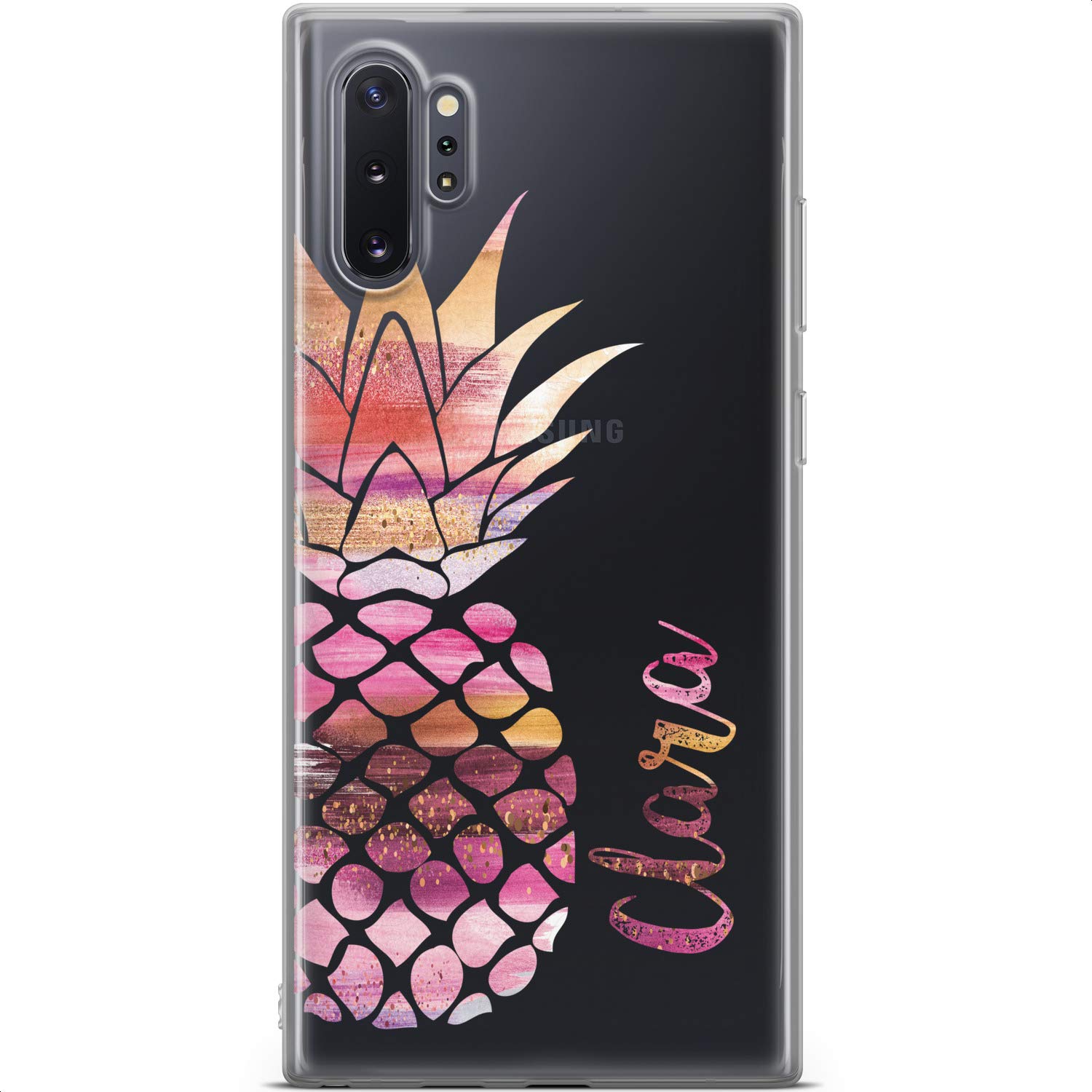 Samsung Galaxy S24 S23 Ultra S22 S21 S20 S10 Phone Case - Slim Flexible TPU Protective Cover with Abstract Pineapple Design | Lightweight Silicone Case for Everyday Use & Travel Protection