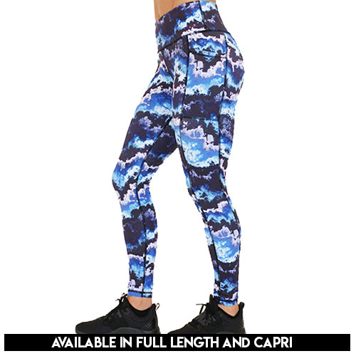 Storm Leggings for Women - High Waist Yoga Pants, Workout Running Tights - Moisture Wicking & Stretchy Activewear for Gym, Hiking, and Everyday Wear