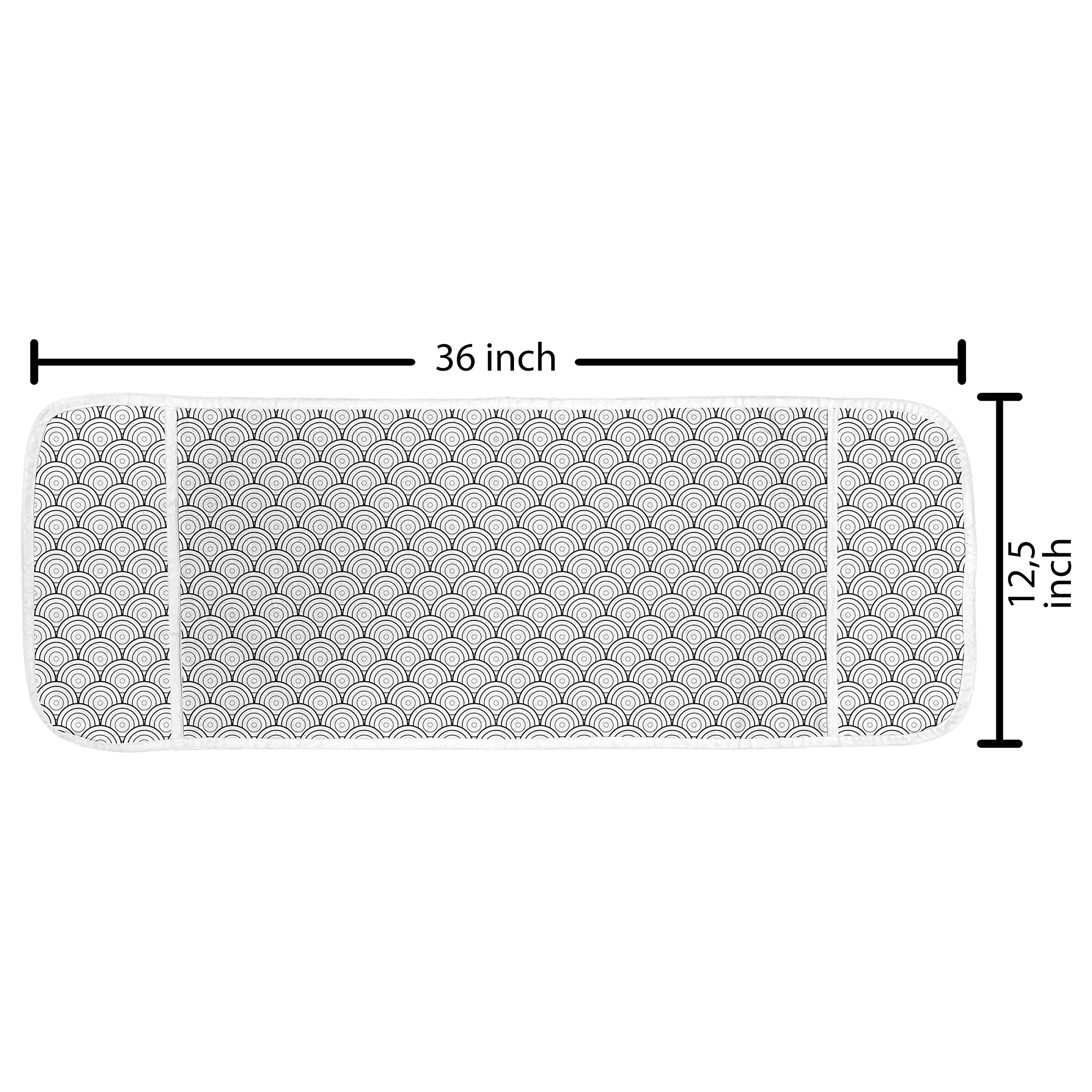 Ambesonne Geometric Microwave Oven Cover - Waterproof Kitchen Organizer with Pockets, 36