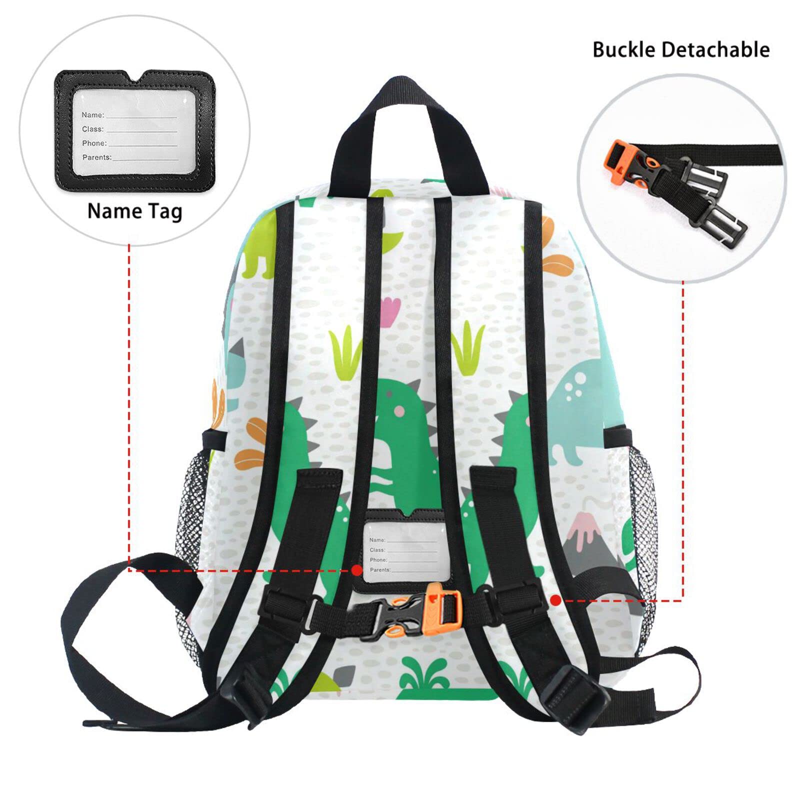 Dinosaurs Kids Toddler Backpack for Boys - Cute Dinosaur School Bag & Travel Backpack for Preschool & Kindergarten - Perfect for School, Daycare, and Family Outings