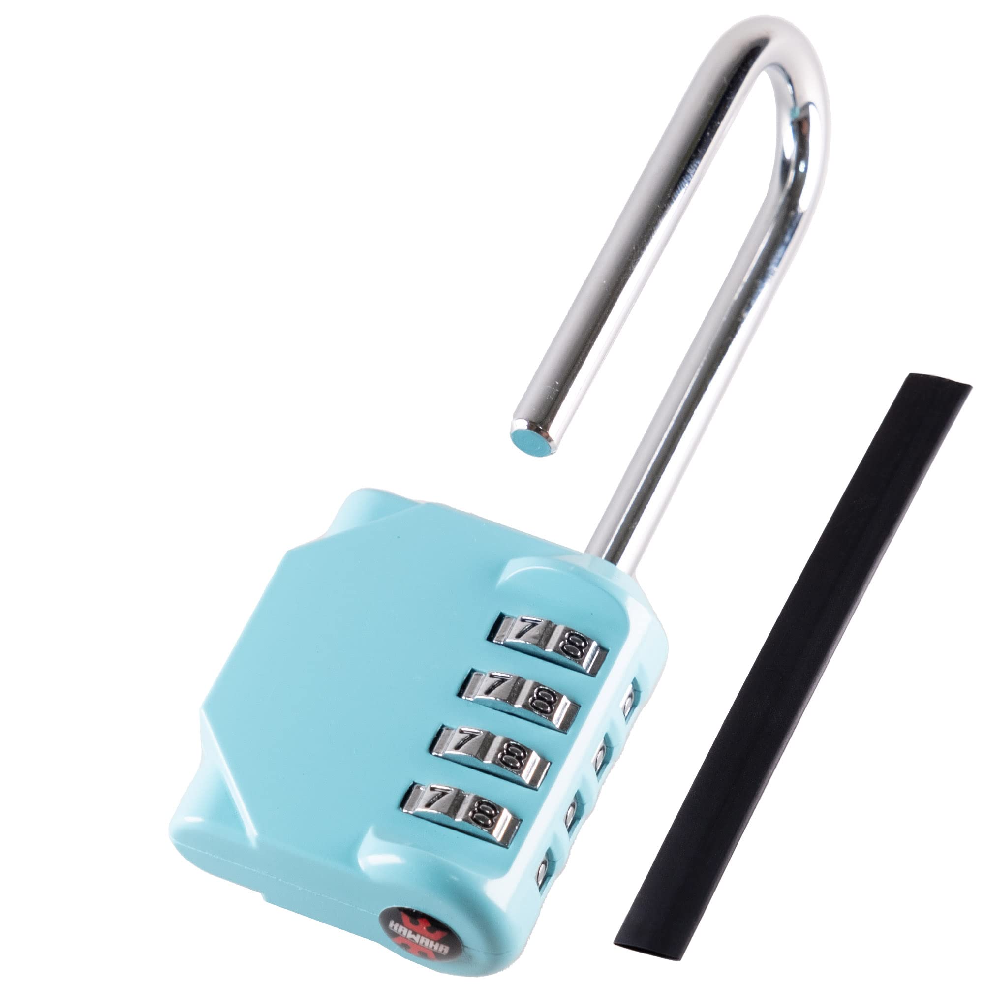 CL21AS 2.6 Inch Heavy Duty Combination Padlock - 4 Digit Resettable Gym Locker Lock for School, Gates, Doors, Toolbox & Storage - Secure Your Belongings at Home, Office or Travel (Aqua Sky)