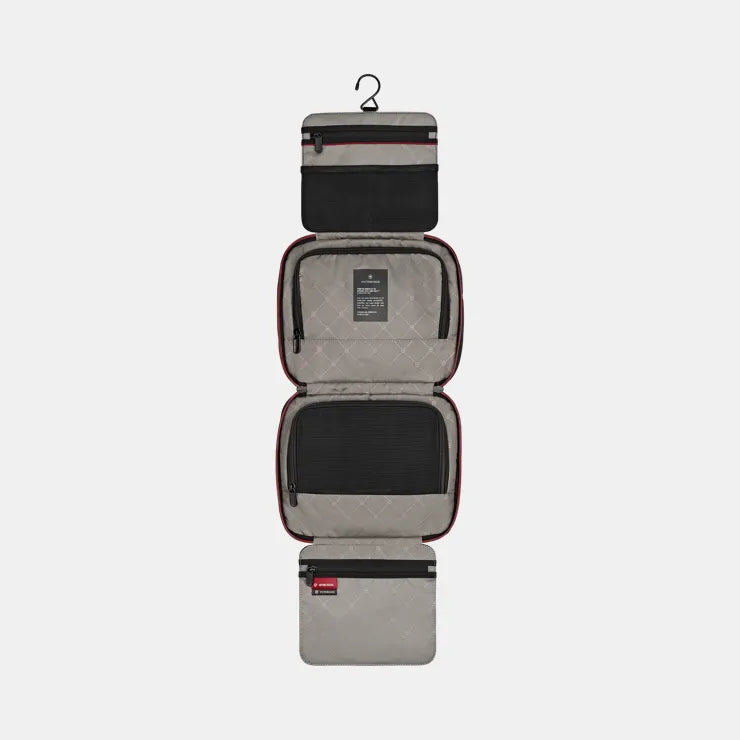 Victorinox Hanging Toiletry Bag for Travel - Water-Resistant Organizer with Multiple Pockets, Black (Model 653374) - Perfect for Camping, Business Trips & Gym Essentials