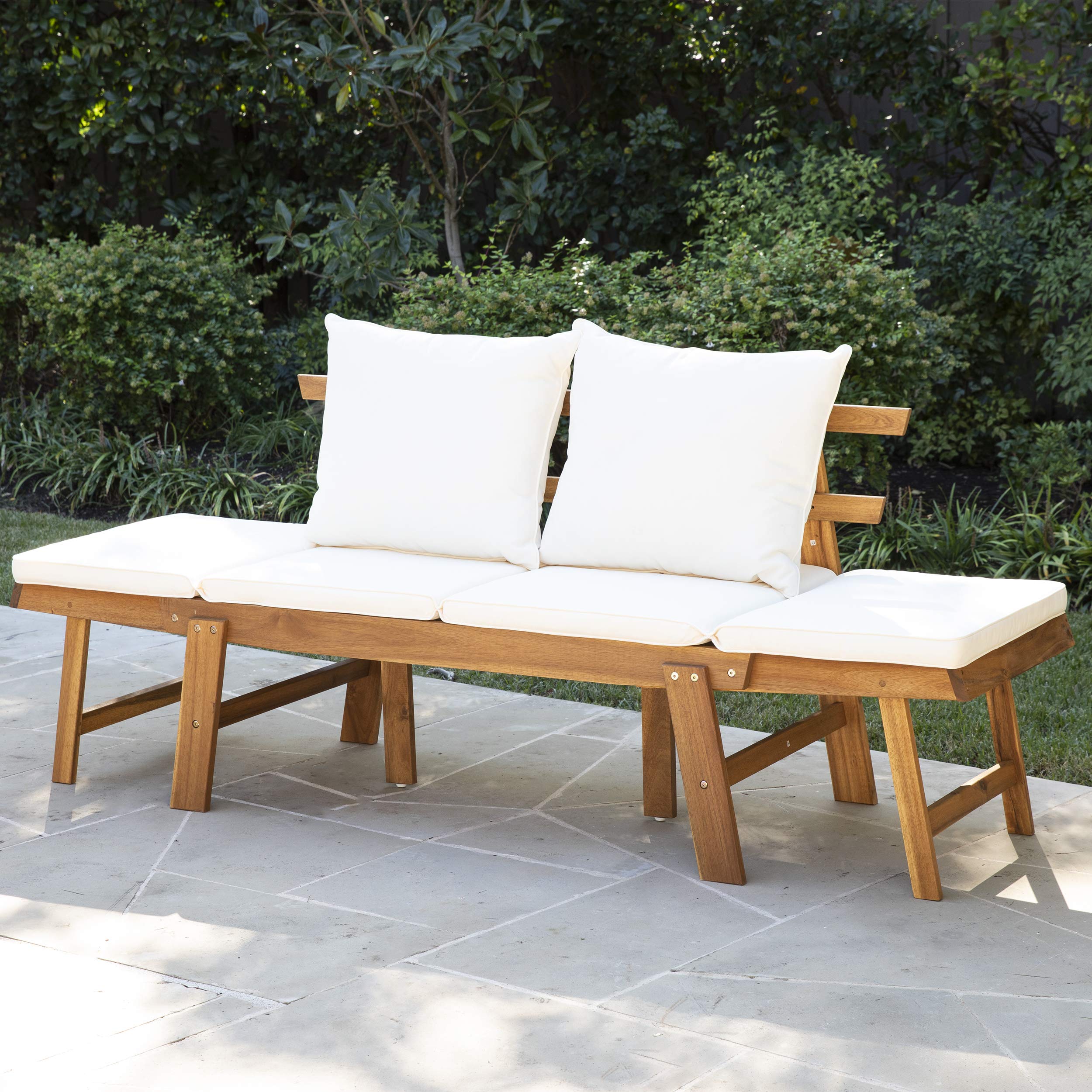 SEI Furniture Dolavon Outdoor Lounge Chair - Waterproof White Patio Chair for Poolside, Garden, and Backyard Relaxation | Comfortable All-Weather Resin Wicker Furniture