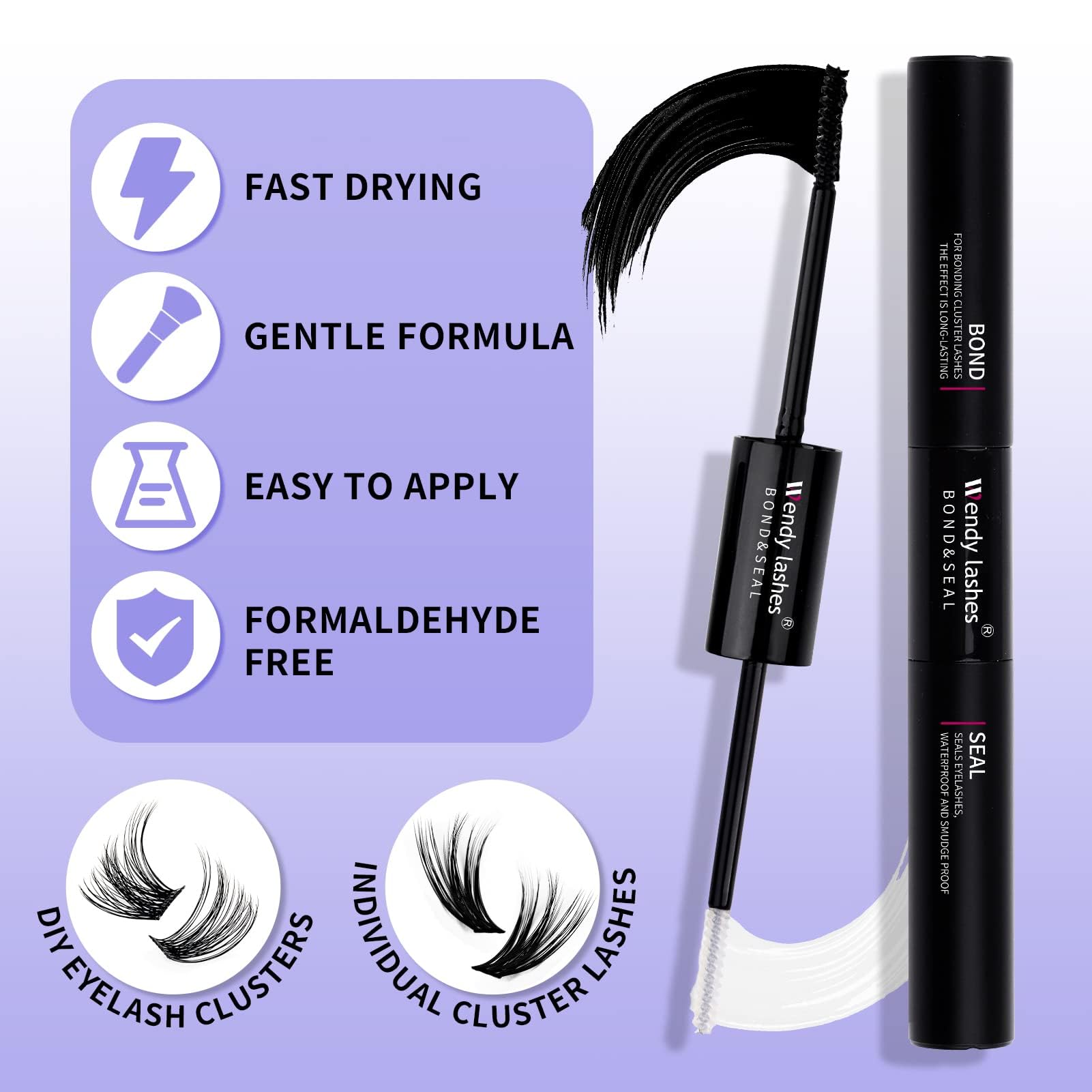 Premium DIY Lash Clusters Kit for Eyelash Extensions - Ultra Light, Natural & Fluffy Manga Style (12-16mm Mixed, D Curl, 30/40D) - Waterproof Wispy Anime & Cat Eye Lashes by Wendy Lashes - Perfect for Parties, Weddings & Daily Glam Looks