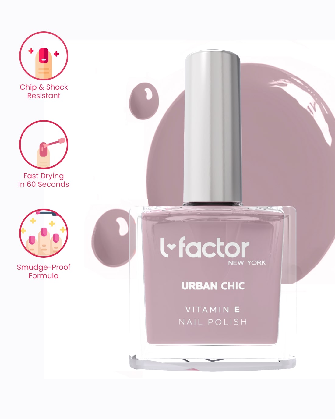 Urban Chic Nail Polish - Long Lasting Vegan Nail Lacquer for Women, 12 Trendy Colors, Non-Toxic & Cruelty Free (Perfect for Parties, Weddings & Everyday Wear)