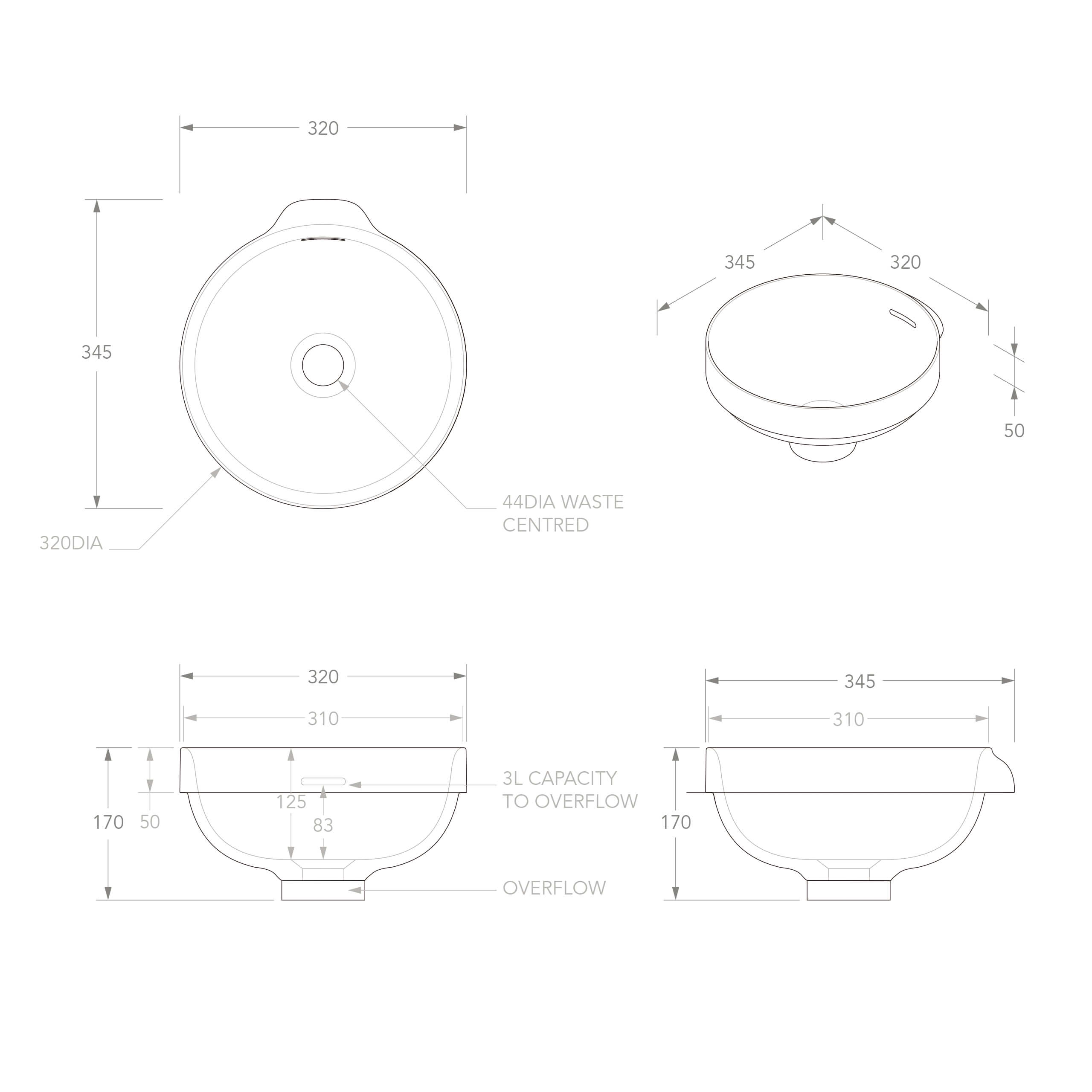 ADP Luka Semi Inset Bathroom Sink - Matte White Porcelain Ceramic Basin for Modern Vanity | Perfect for Contemporary Home & Commercial Restroom Designs
