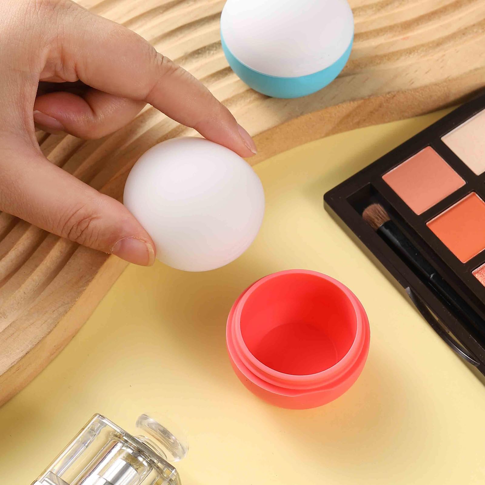 3oz Travel Size Toiletries Containers - TSA Approved Leak-Proof Silicone Cream Jars for Cosmetics, Face & Body Creams - Perfect for Airplane Carry-On, Gym Bag & Vacation Essentials (Style 1)