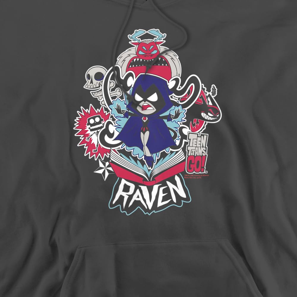 Teen Titans Go Raven Unisex Hoodie for Adults - Soft Pullover Sweatshirt for Cosplay, Casual Wear & Fan Gifts