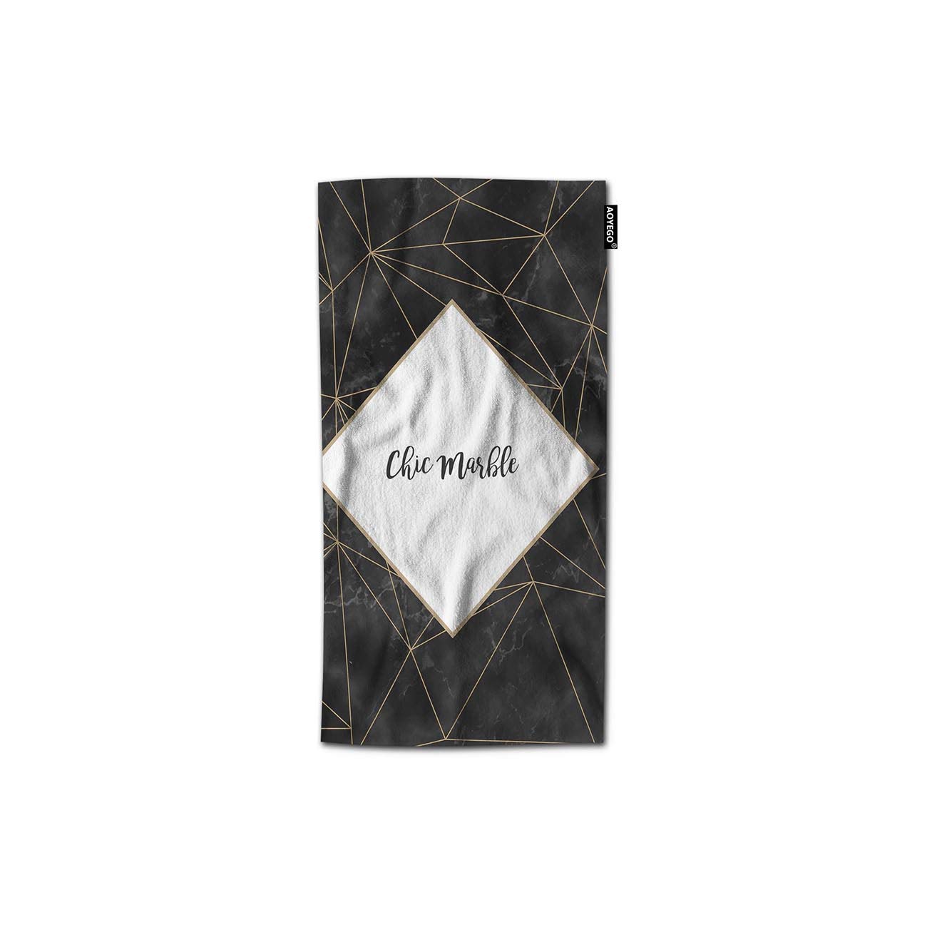Chic Marble Print Hand Towel Set - Modern Geometric Pattern Luxury Kitchen Towels 30x15 Inch, Soft Polyester Microfiber for Bathroom & Kitchen Decor, Lightweight & Absorbent for Daily Use