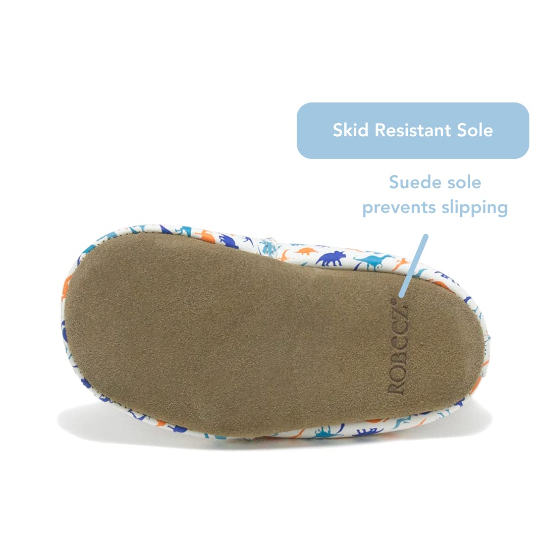Robeez Stylish Steve Soft Sole Crib Shoes for Infants - Comfortable Baby First Walkers for Indoor & Outdoor Use