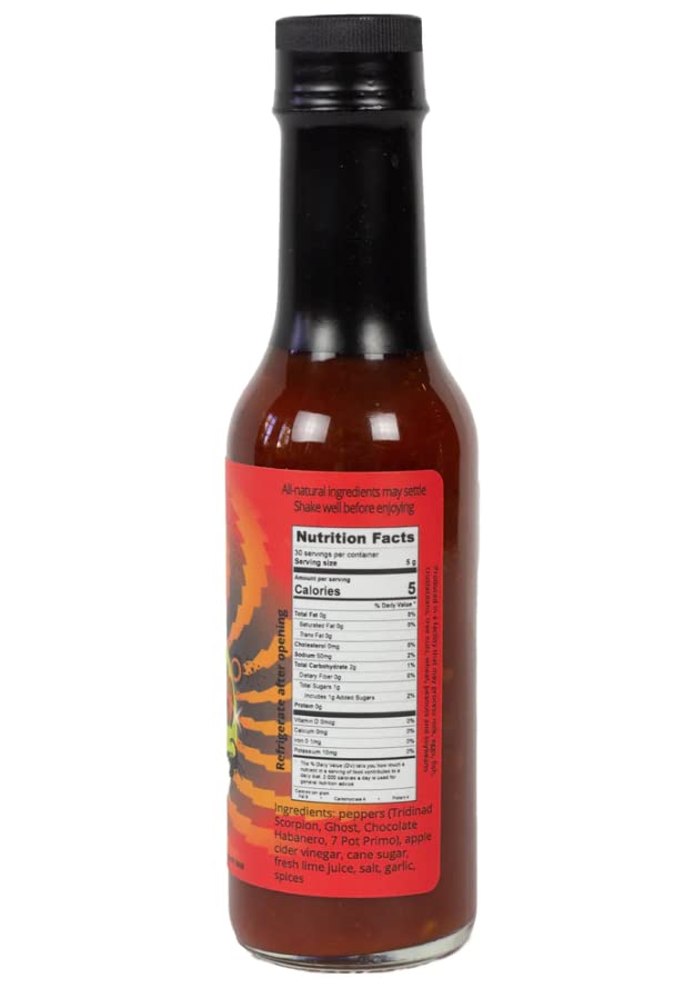 Karma Sauce Scorpion Disco Hot Sauce - Extra Hot Pepper Sauce with Scorpion Peppers - Perfect for Wings, Tacos, Burgers & Spicy Food Lovers