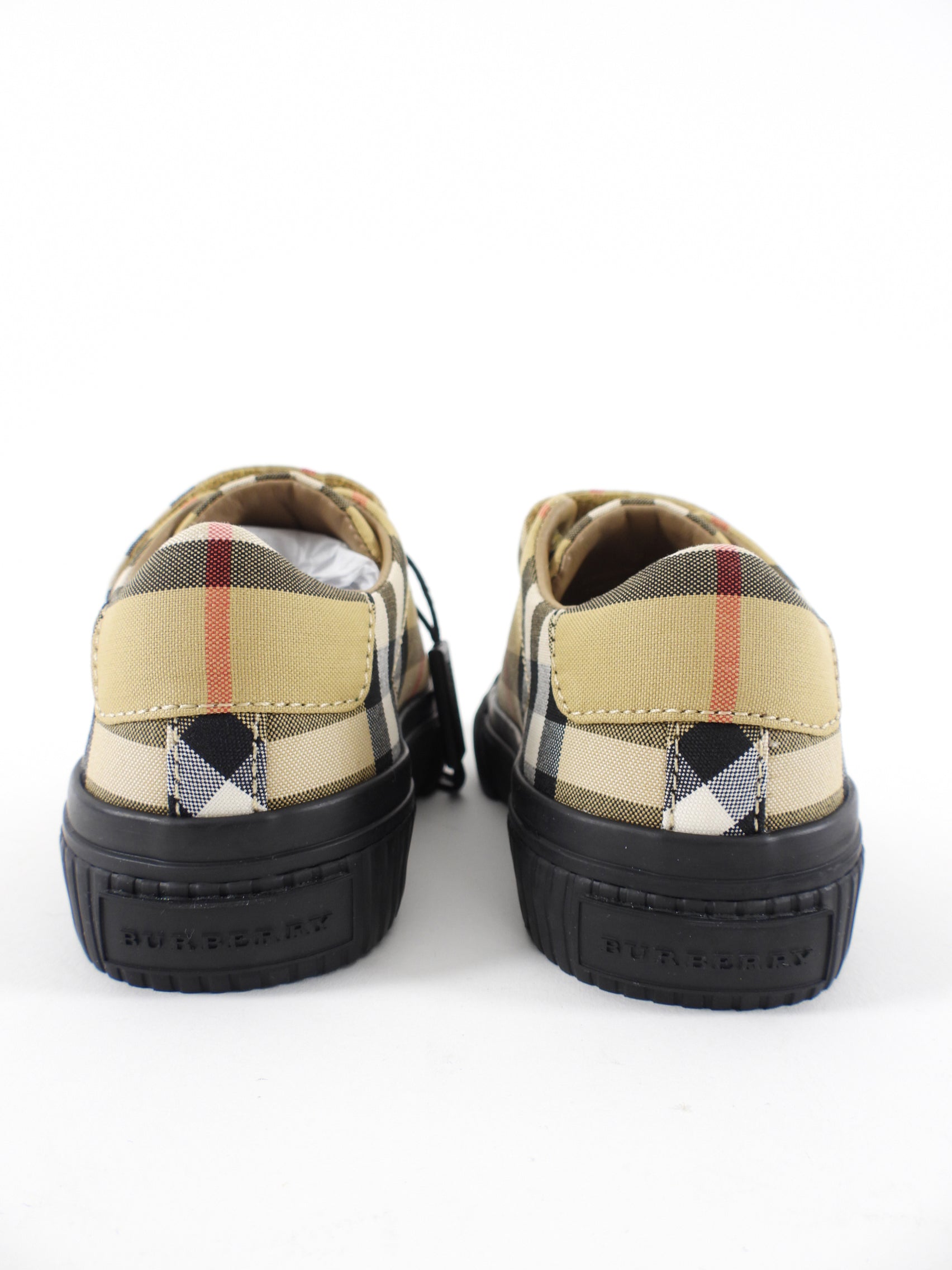 Burberry Nova Check Low Top Sneakers for Women - Size 23 US (6.5 Women) - Classic Plaid Casual Shoes for Everyday Wear & Fashion Outfits