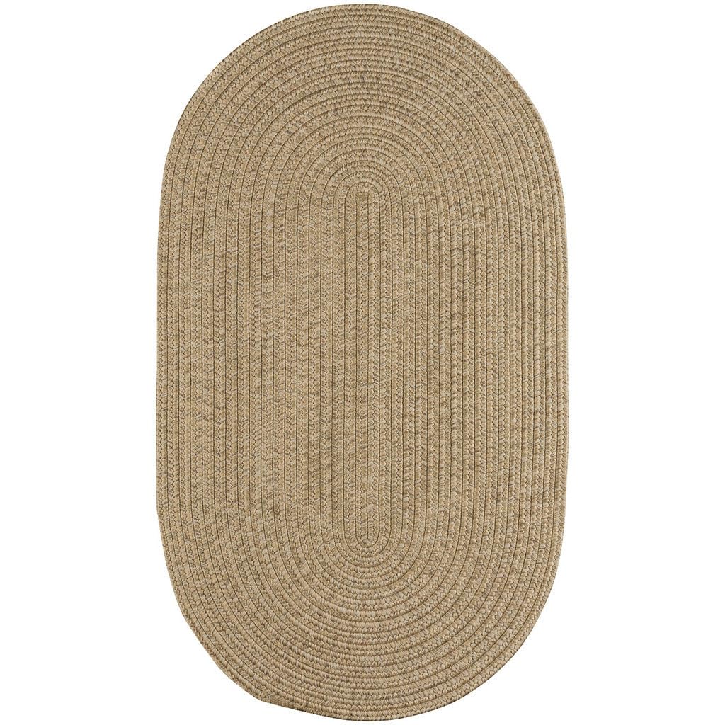Capel Rugs Candor Oval Braided Jute Rug - Natural Tan 3' x 5' Handwoven Indoor/Outdoor Floor Mat for Living Room, Bedroom, Patio & Entryway