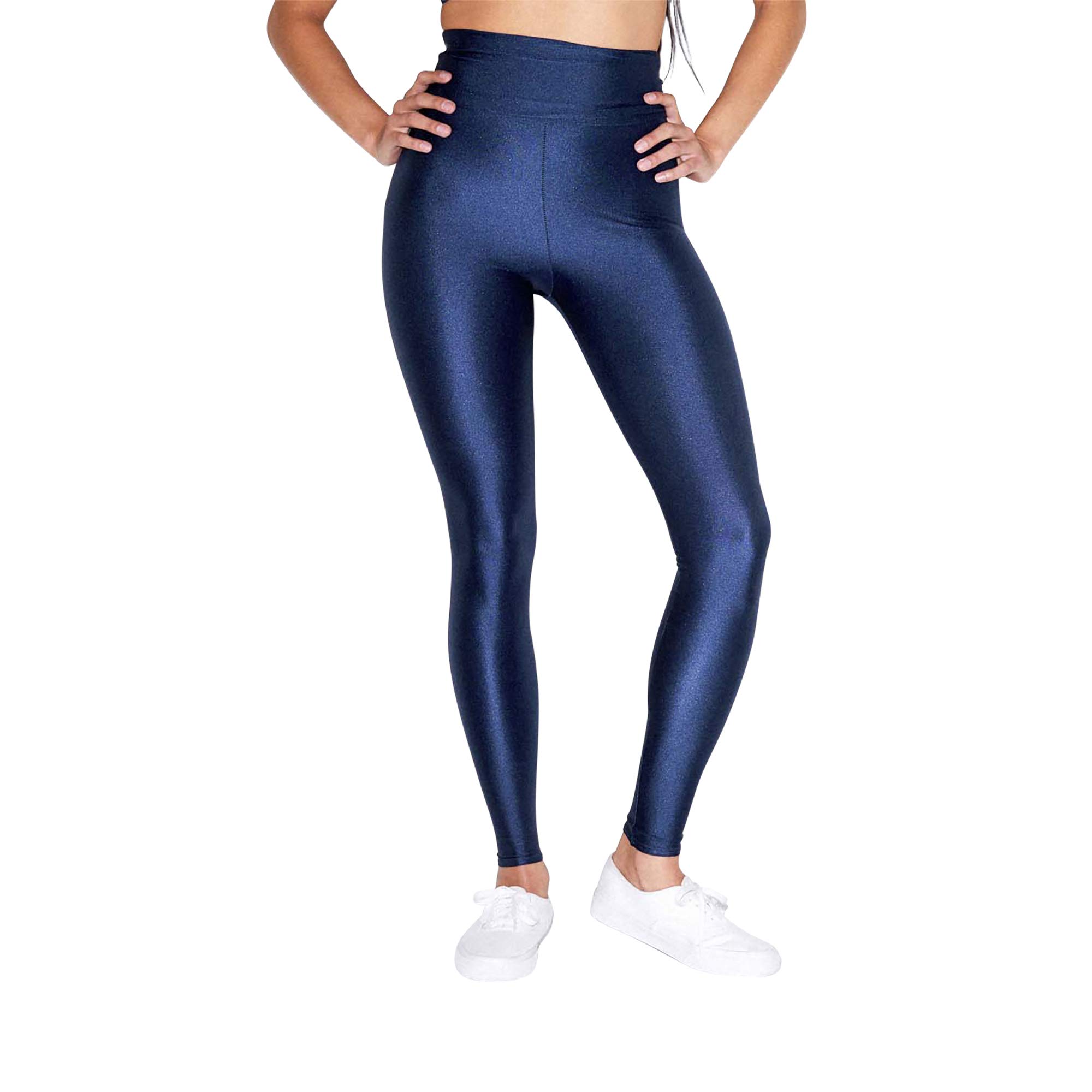 American Apparel Women's High Waist Nylon Tricot Leggings - Comfortable & Stretchy for Yoga, Workouts & Everyday Wear