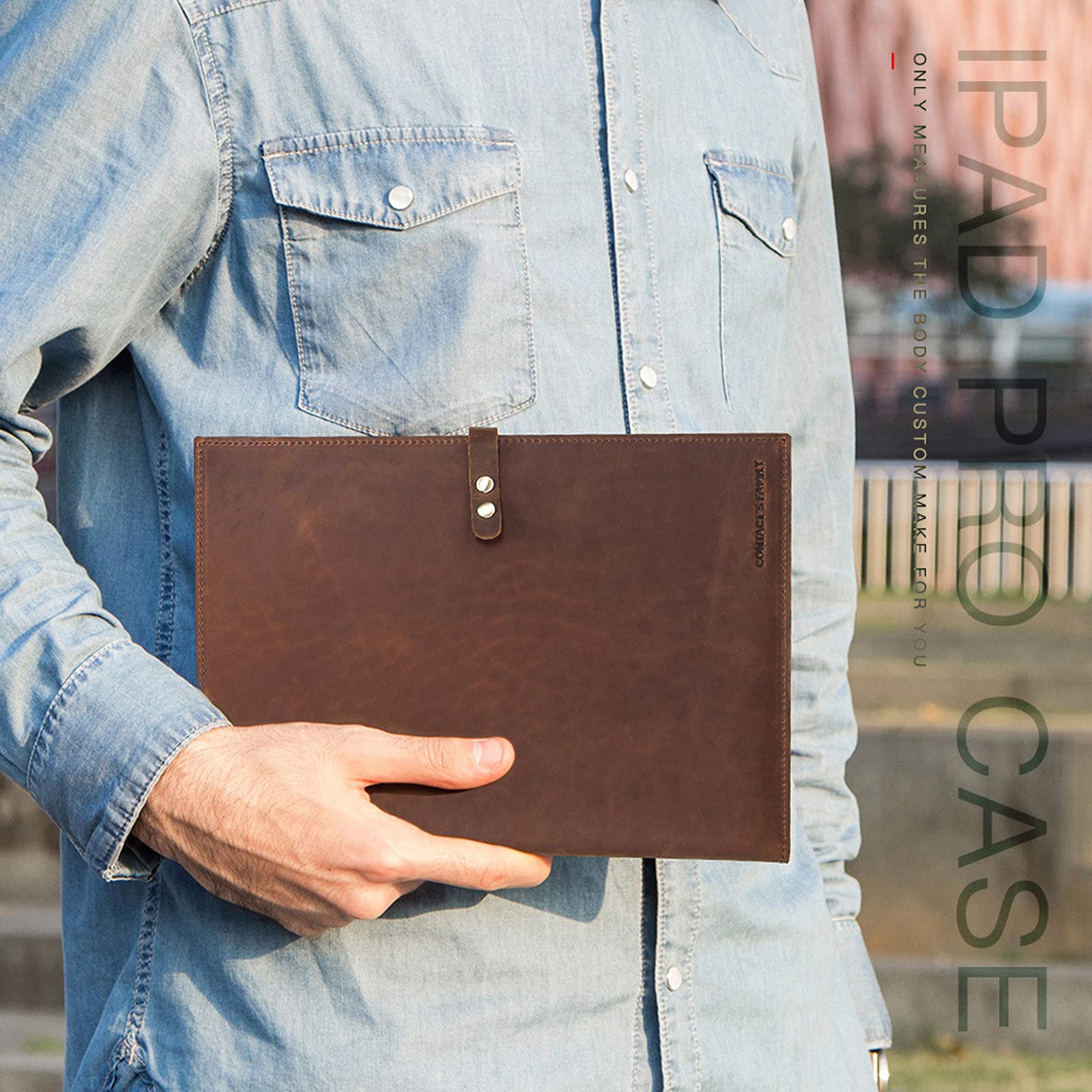 Premium A4 Leather Conference Folder - Professional Business Organizer with Tablet Holder (Fits 12.2-12.9 inch) - Elegant Padfolio for Office Meetings & Corporate Presentations - Perfect for Executives, Lawyers and Business Professionals