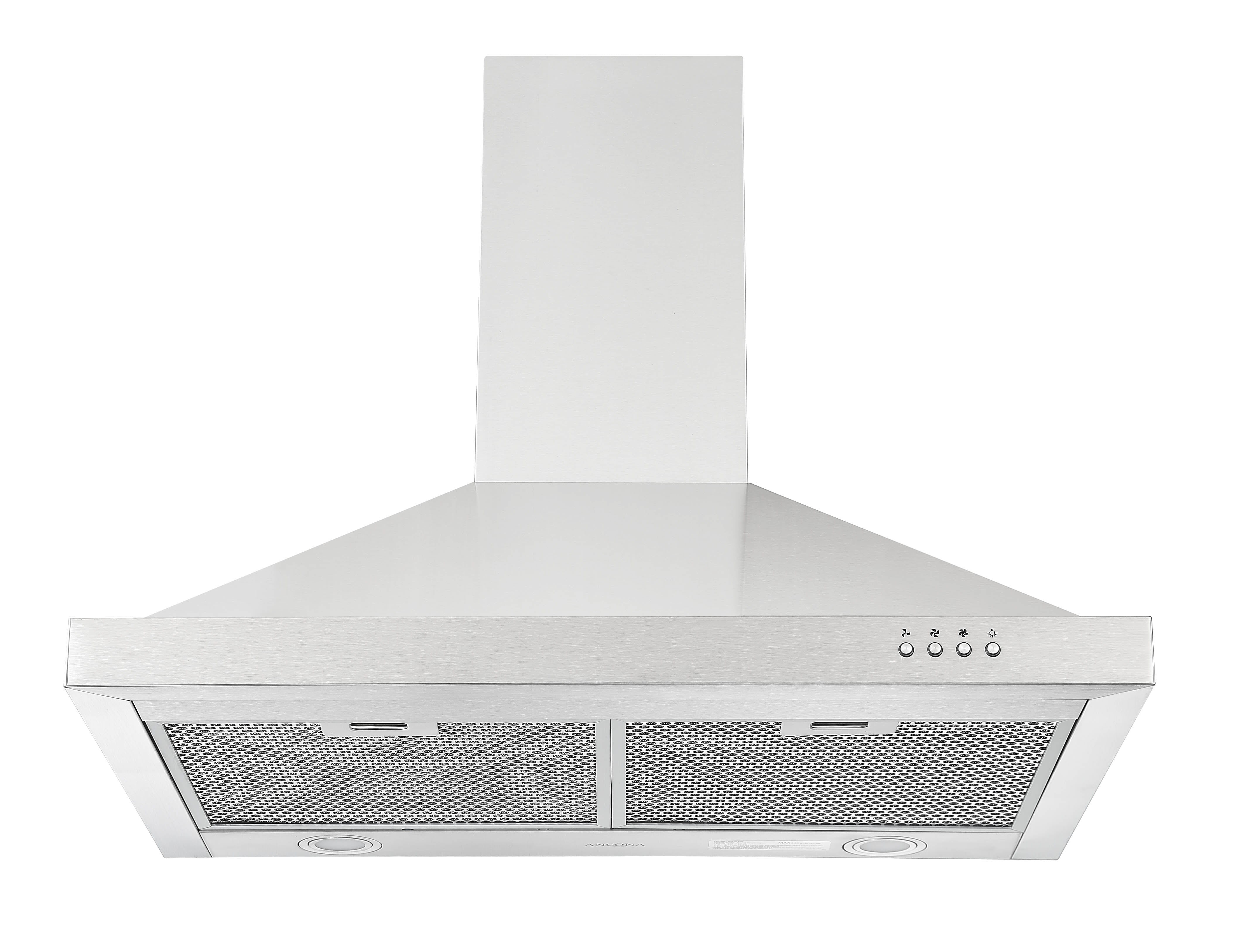 WPRV430 30-Inch Stainless Steel Wall Mount Pyramid Range Hood - Powerful Kitchen Ventilation for Modern Homes