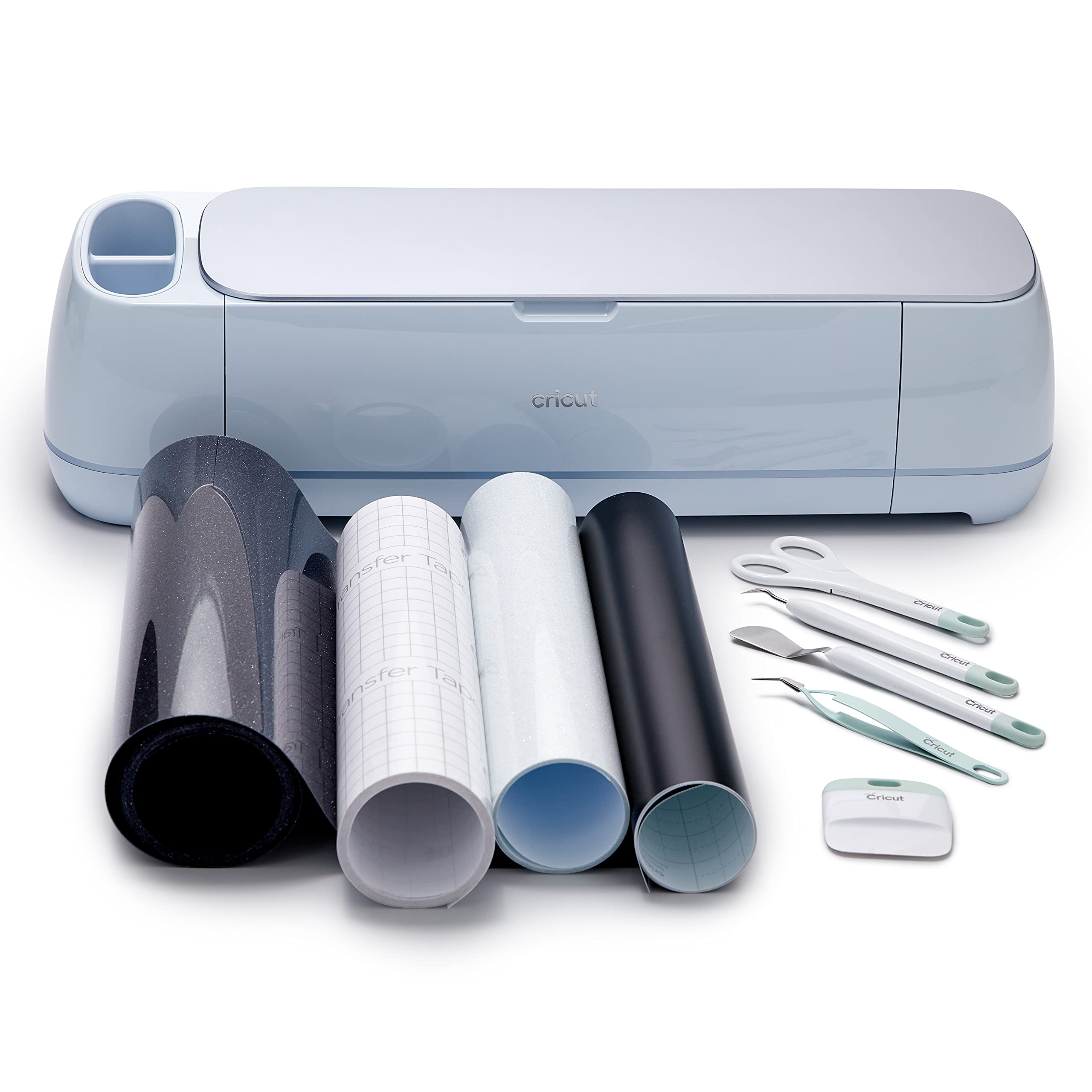 Cricut Maker 3 Ultimate Bundle with Basic Tool Set, Transfer Tape, Smart Iron-On & Smart Vinyl - Matless Cutting Machine for DIY Crafts, Home Decor, and Personalized Gifts