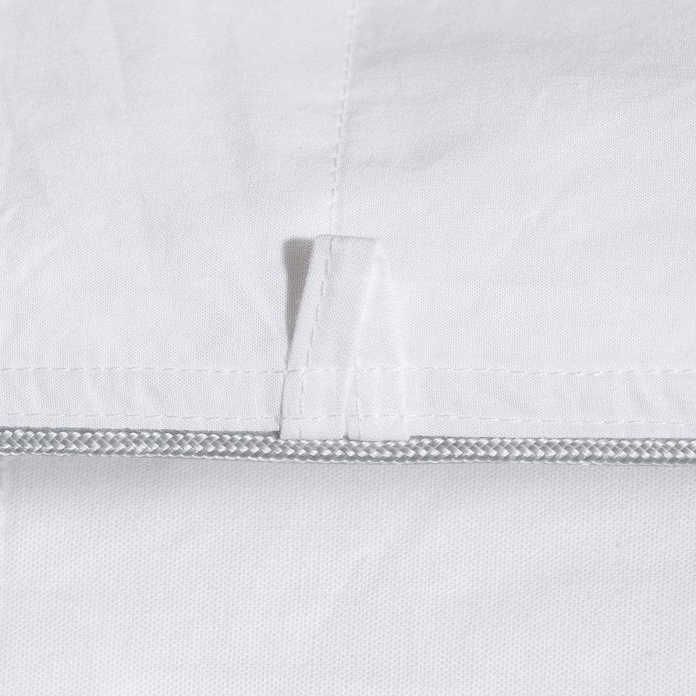 Premium King Size Feather & Down Comforter - All Seasons White Duvet Insert with 100% Cotton Shell & 8 Tabs | Ultra Soft Bedding for Master Bedroom, Guest Room & Luxury Hotels (King, White)