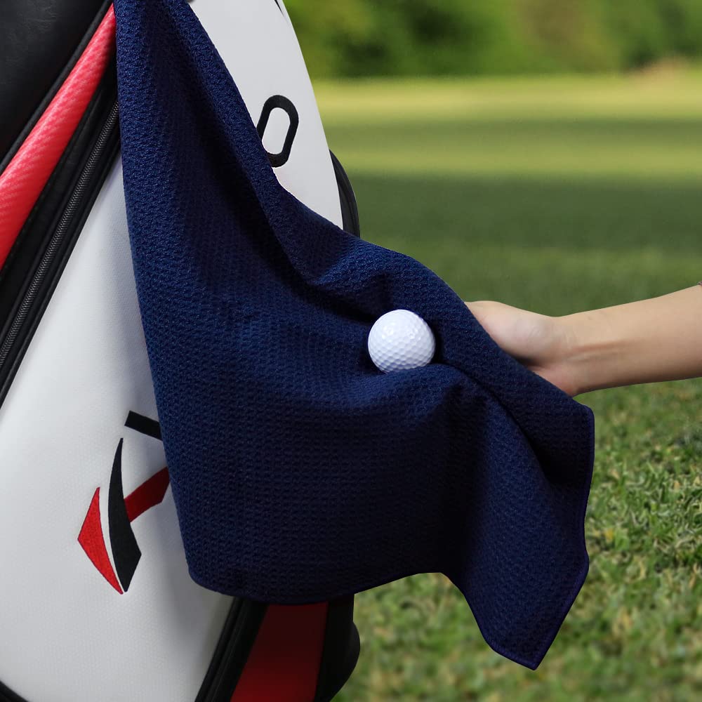 Myartte 2-Pack Premium Microfiber Golf Towels - 16