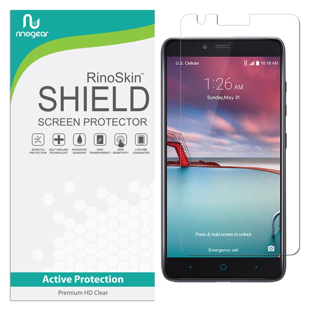 RinoGear Screen Protector for ZTE Imperial Max - Case Friendly, Flexible TPU Film with Full Coverage - Clear HD Protection for Everyday Use & Travel