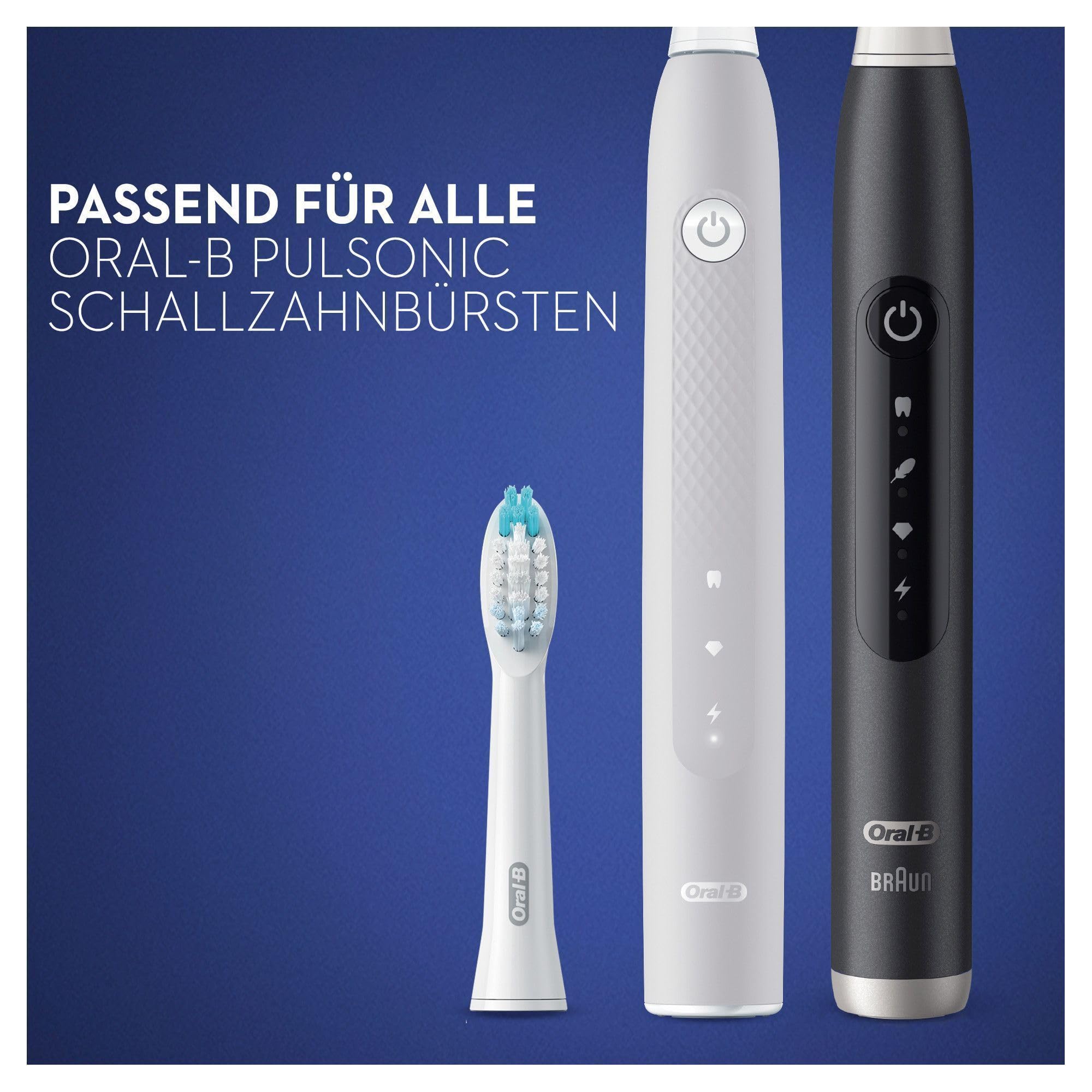 Oral-B Pulsonic Replacement Brush Heads for Sonic Electric Toothbrush, 4 Pack - Compatible with Oral-B Sonic Toothbrushes - Perfect for Daily Dental Care & Oral Hygiene