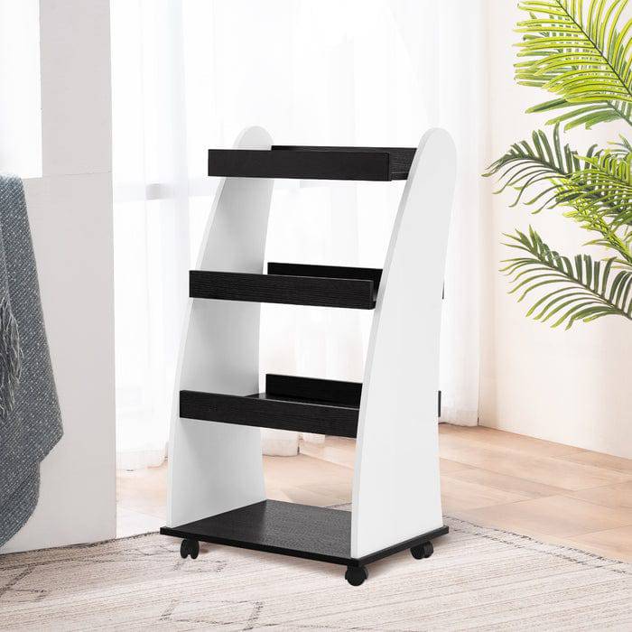 4-Tier Salon Rolling Utility Cart with Wheels - Mobile Storage Organizer for Hair Stylists, Nail Techs & Beauty Professionals - Perfect for Salon, Spa, Home & Office Use