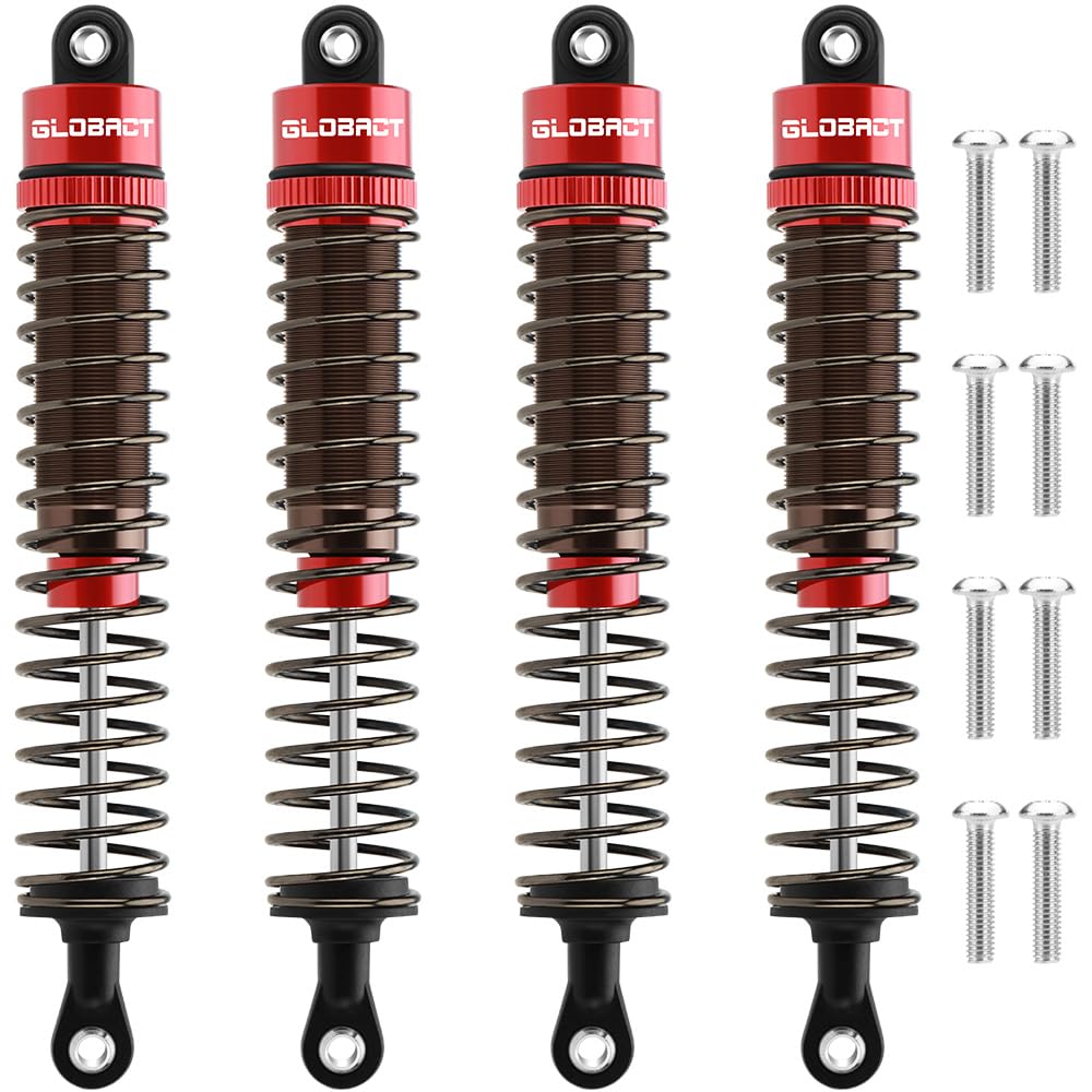 Adjustable RC Shock Absorber Oil Damper Set - 4Pcs 110mm for 1/10 Scale RC Crawler Cars (Axial SCX10, TRX4, D90) - Perfect for Off-Road Terrain & Rock Crawling Adventures