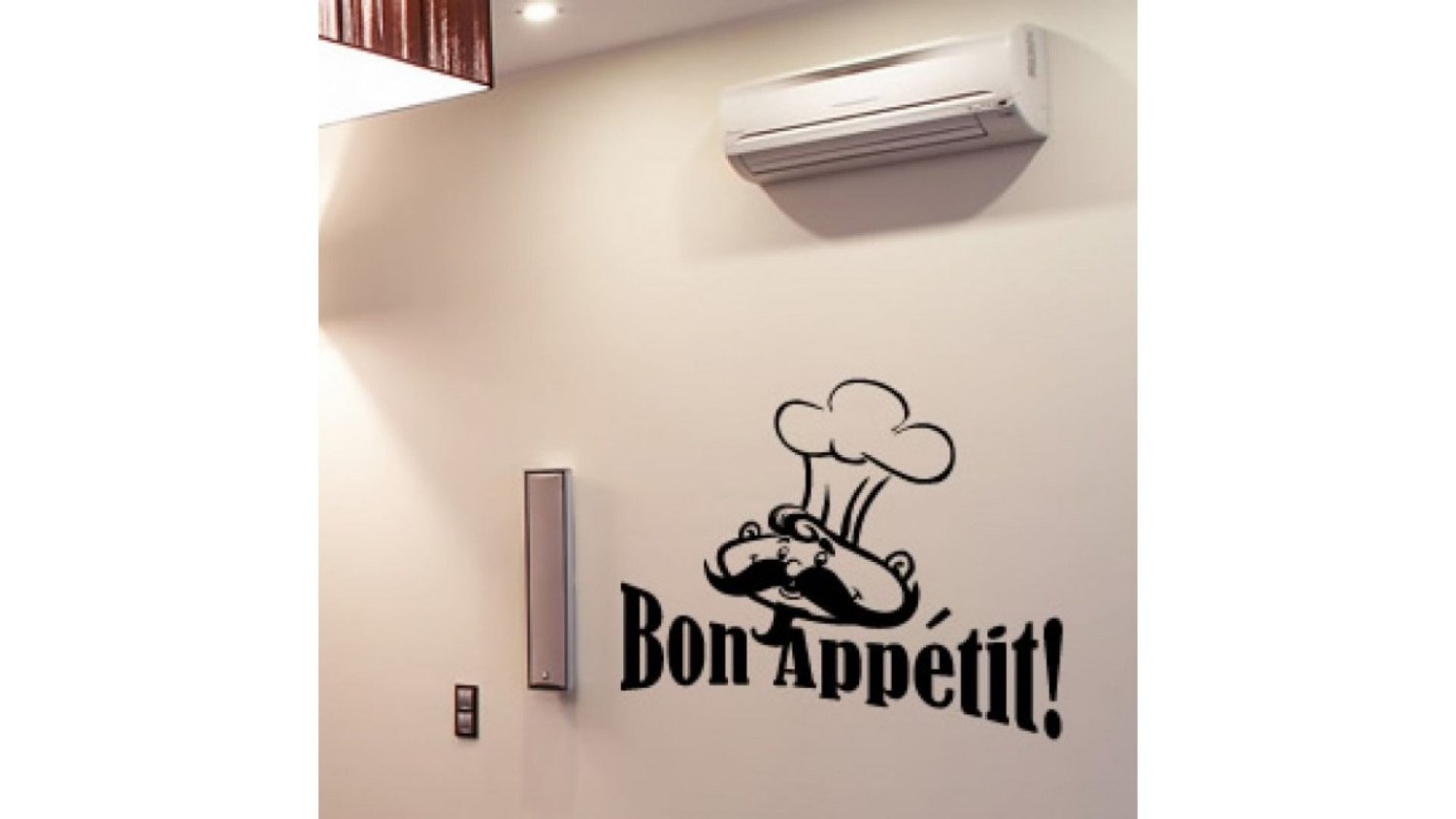 Bon Appetit Spoon Fork Knife Vinyl Wall Decal - Kitchen Decor Sticker for Home, Restaurant & Chef Cooking Art - Perfect for Kitchen Wall Art, Dining Room Decor & Cafe Decoration (Tr1745)