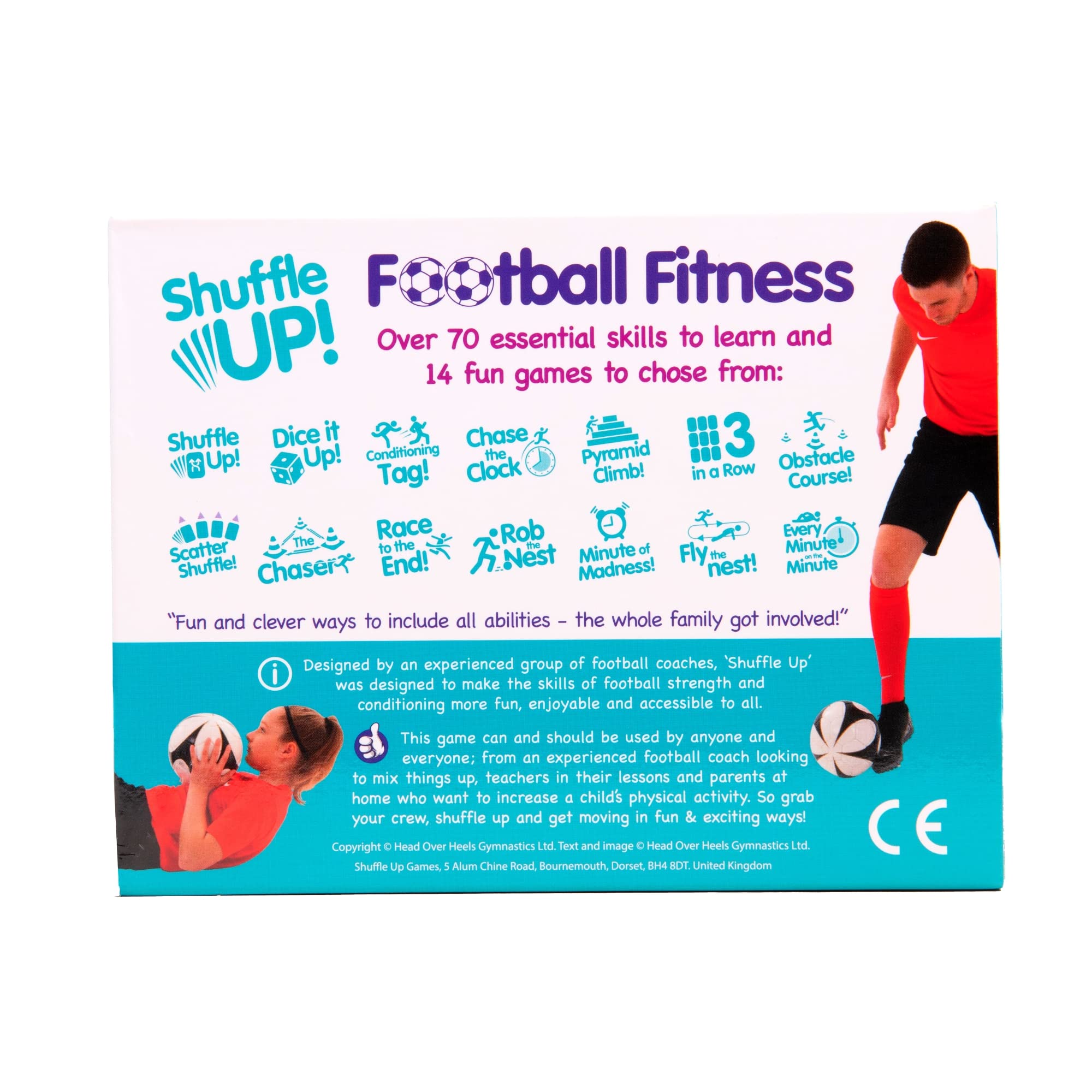 Shuffle Up Soccer Card Games - 70+ Fun & Active Skill Cards for Kids | Develop Soccer Fundamentals, Stamina & Strength | Includes 2 Dice & Multi-Level Cards | Perfect for Team Training, PE Classes & Family Game Night