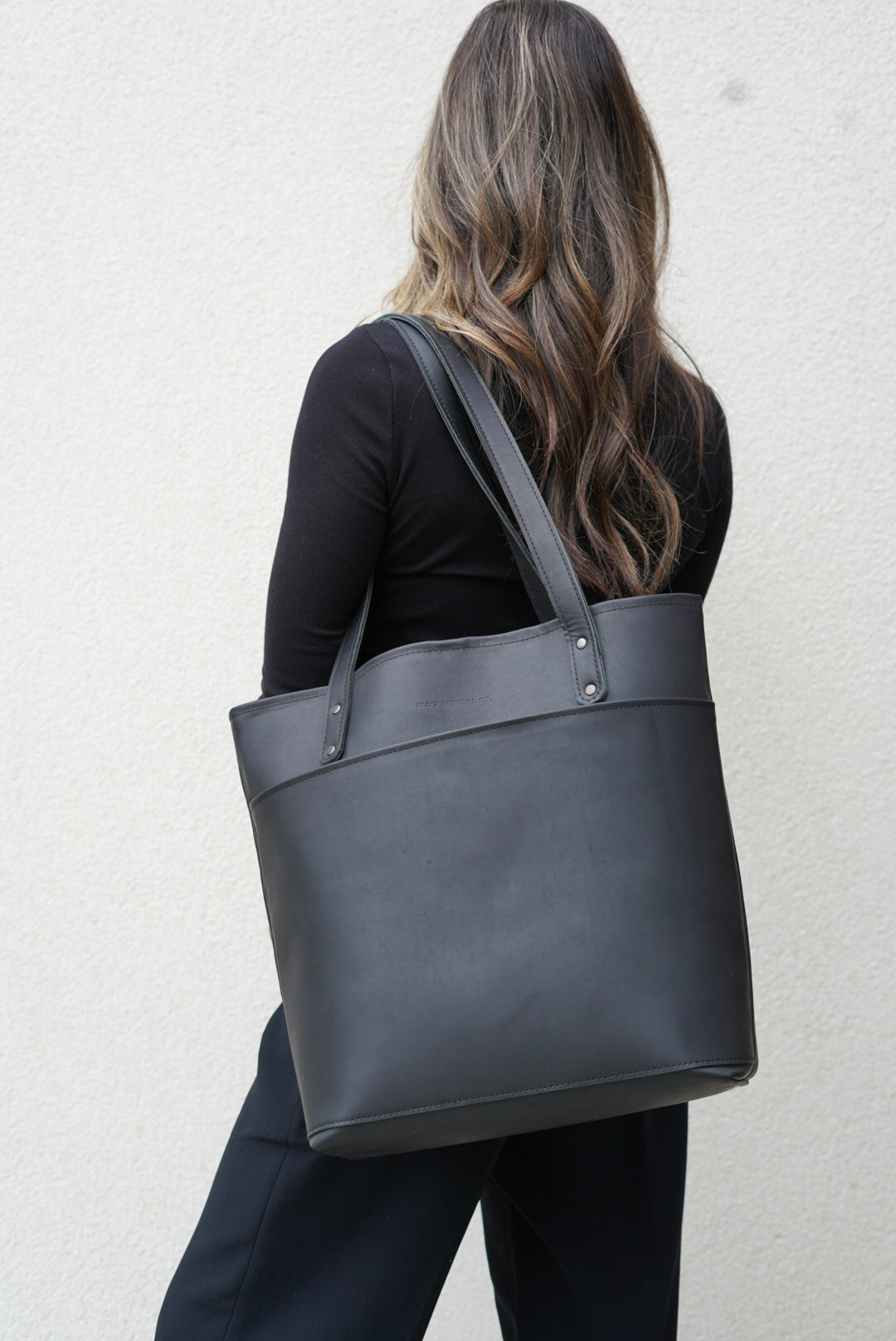 Stylish Flat Black Tote Bag for Women - Durable & Spacious Eco-Friendly Shopping Bag - Perfect for Groceries, Work, Gym & Beach