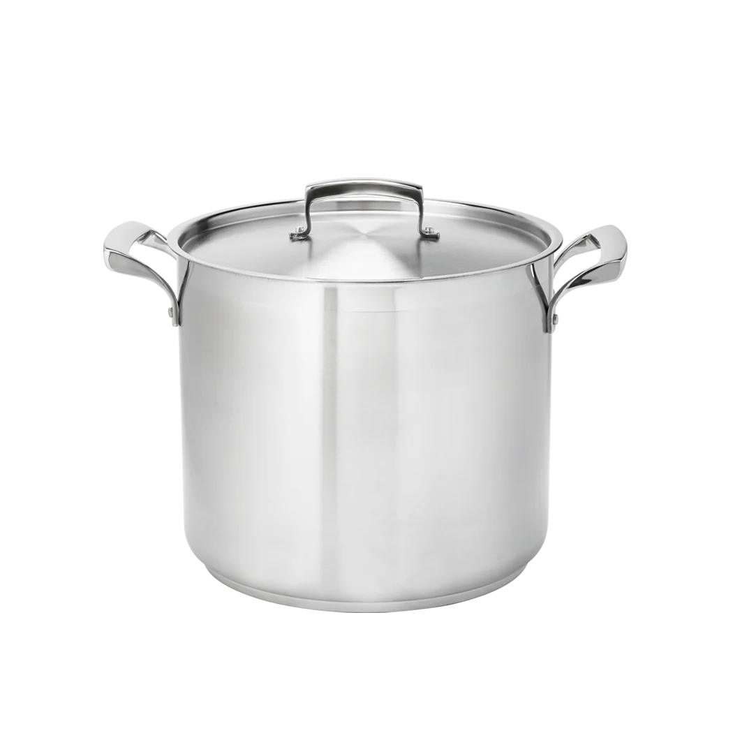 Thermalloy 24 Quart (Qt) Deep Stock Pot with Lid - Premium Stainless Steel Cookware for Boiling, Stewing & Canning - Perfect for Home Kitchens & Commercial Use