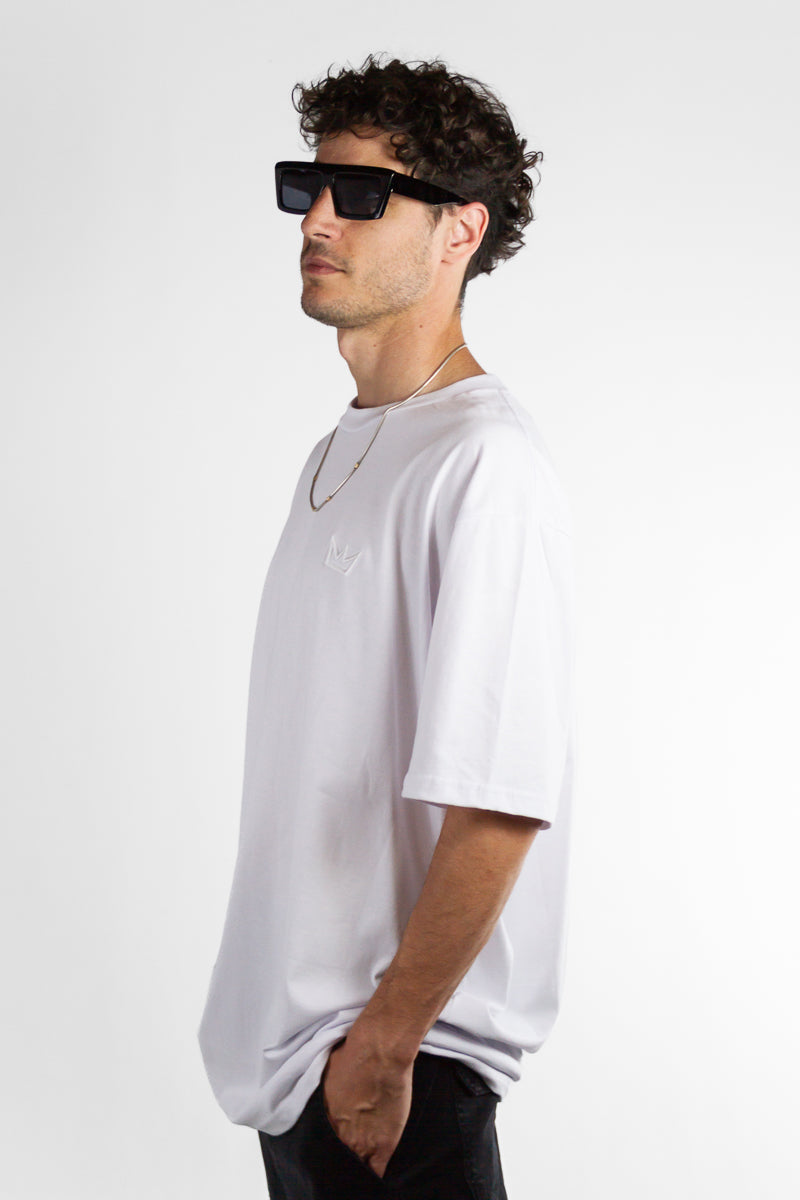 Kinping Classic White Men's T-Shirt 5C - Comfortable Cotton Crewneck Tee for Casual Wear, Gym & Everyday Outfits