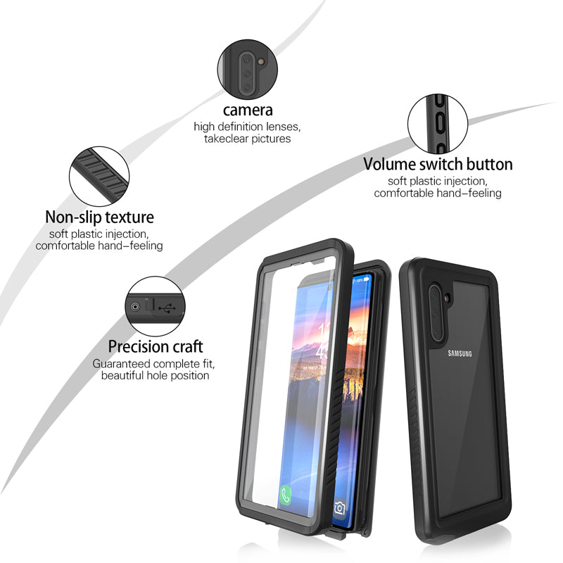 Waterproof Case for Samsung Galaxy Note 10 | Shockproof & Dustproof Protection | Perfect for Swimming, Beach & Outdoor Activities