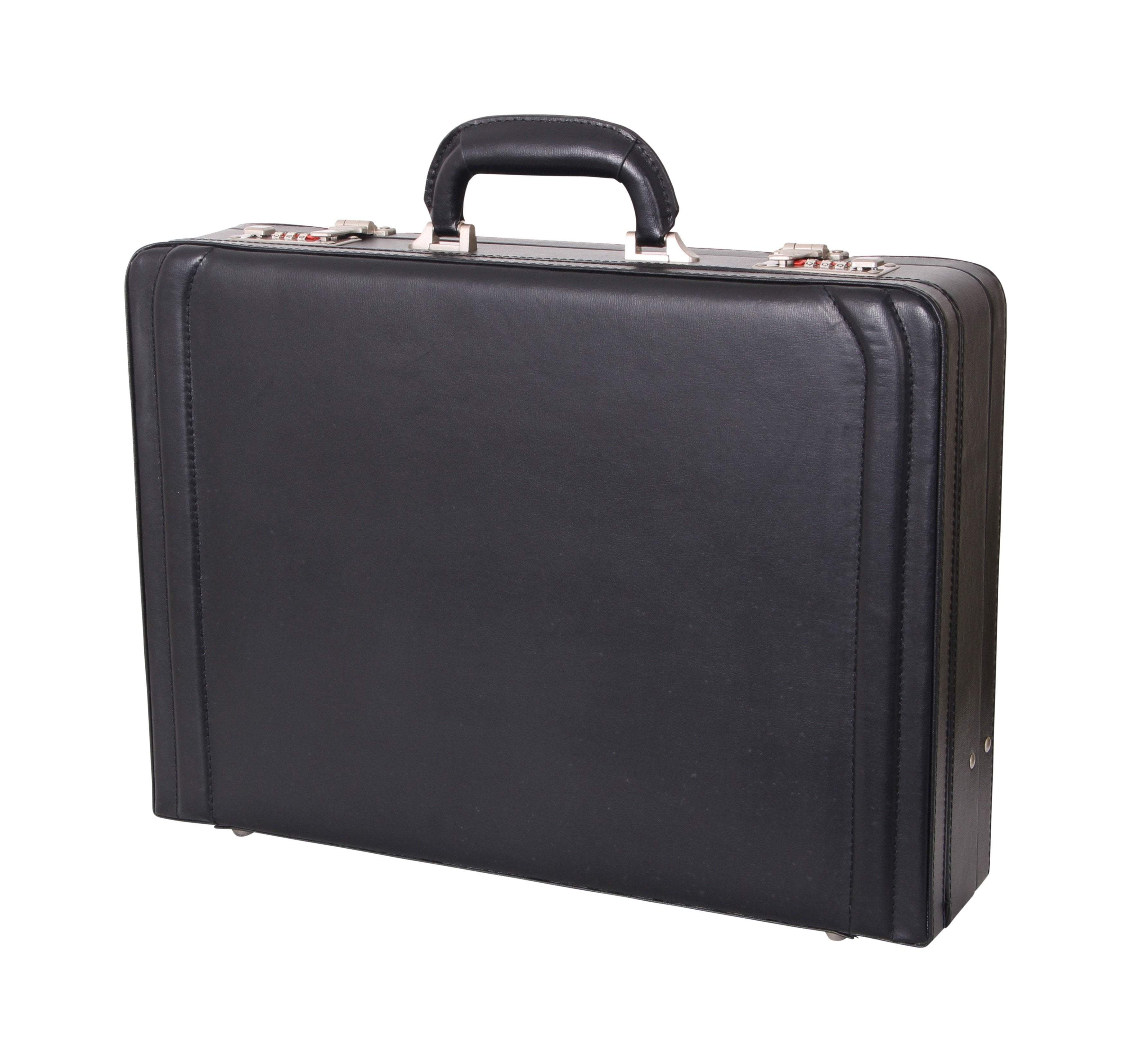 Premium Avenue Executive Attache Briefcase - Professional Black Leather Business Bag for Men & Women - Perfect for Office, Meetings, and Business Travel