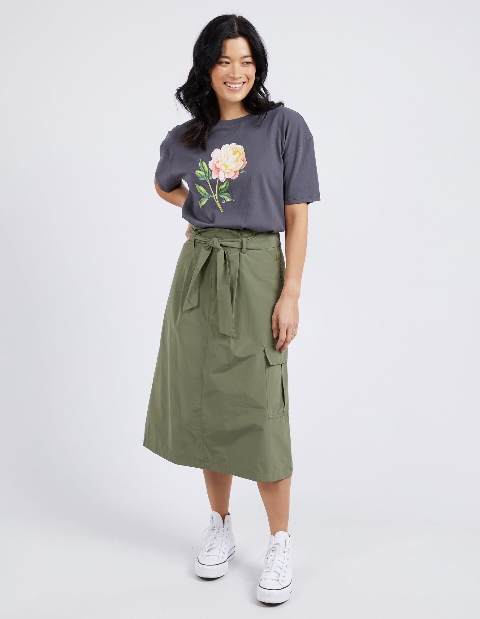 Elm Moss Cargo Skirt Clover - Women's Stylish Utility Skirt with Pockets | Perfect for Outdoor Adventures, Travel & Casual Wear