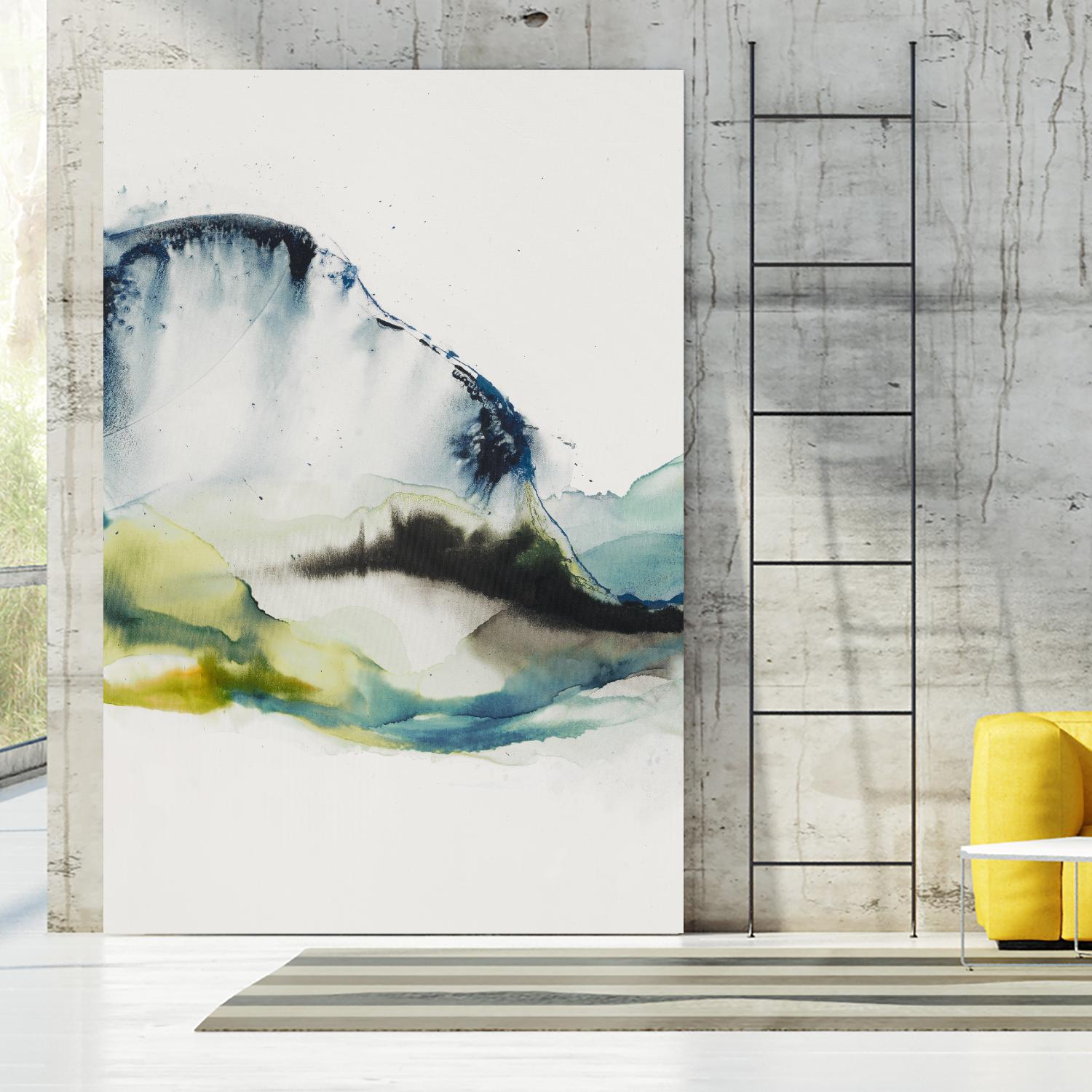 Abstract Terrain III Wall Art - Modern Canvas Painting for Home & Office Decor - Perfect for Living Room, Bedroom, or Workspace Aesthetic
