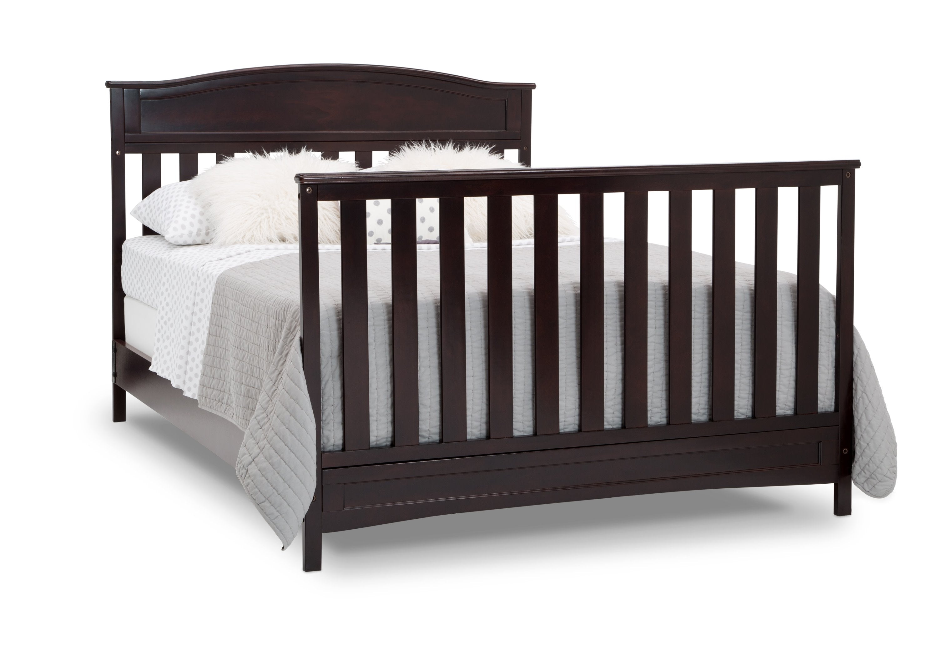 Emery Deluxe 6-in-1 Convertible Baby Crib - Toddler Bed, Daybed & Full-Size Bed - Modern Nursery Furniture for Newborns to Teens - Perfect for Small Spaces & Growing Families