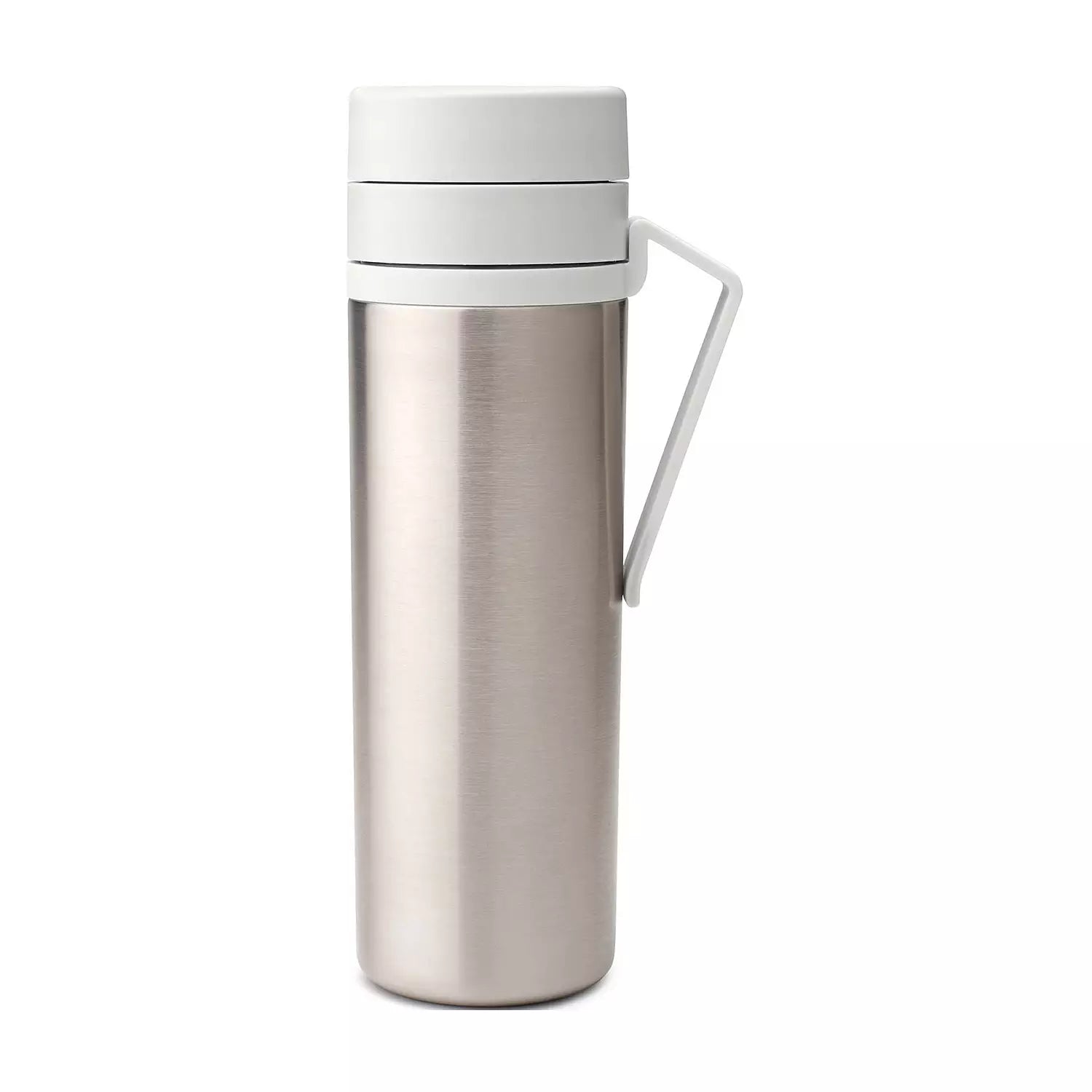 0.5L Insulated Stainless Steel Flask - Light Grey, Leak-Proof & BPA-Free for Coffee, Tea & Cold Drinks - Perfect for Travel, Camping & Office Use