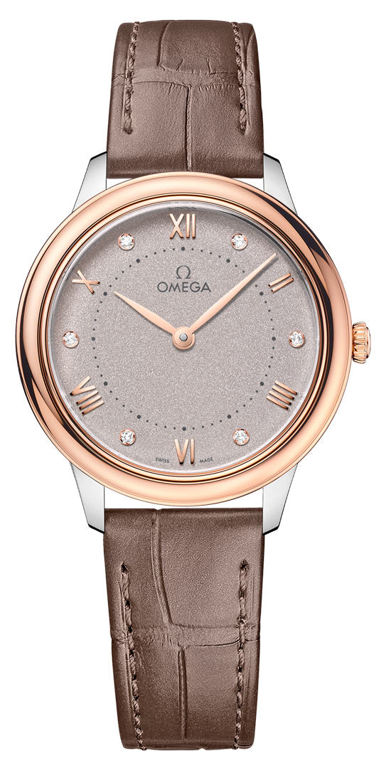 Omega De Ville Prestige Ladies Watch - 34mm Stainless Steel & 18K Sedna™ Gold Case - Swiss Automatic Movement - Luxury Dress Watch for Women - Perfect for Business, Evening Events & Special Occasions