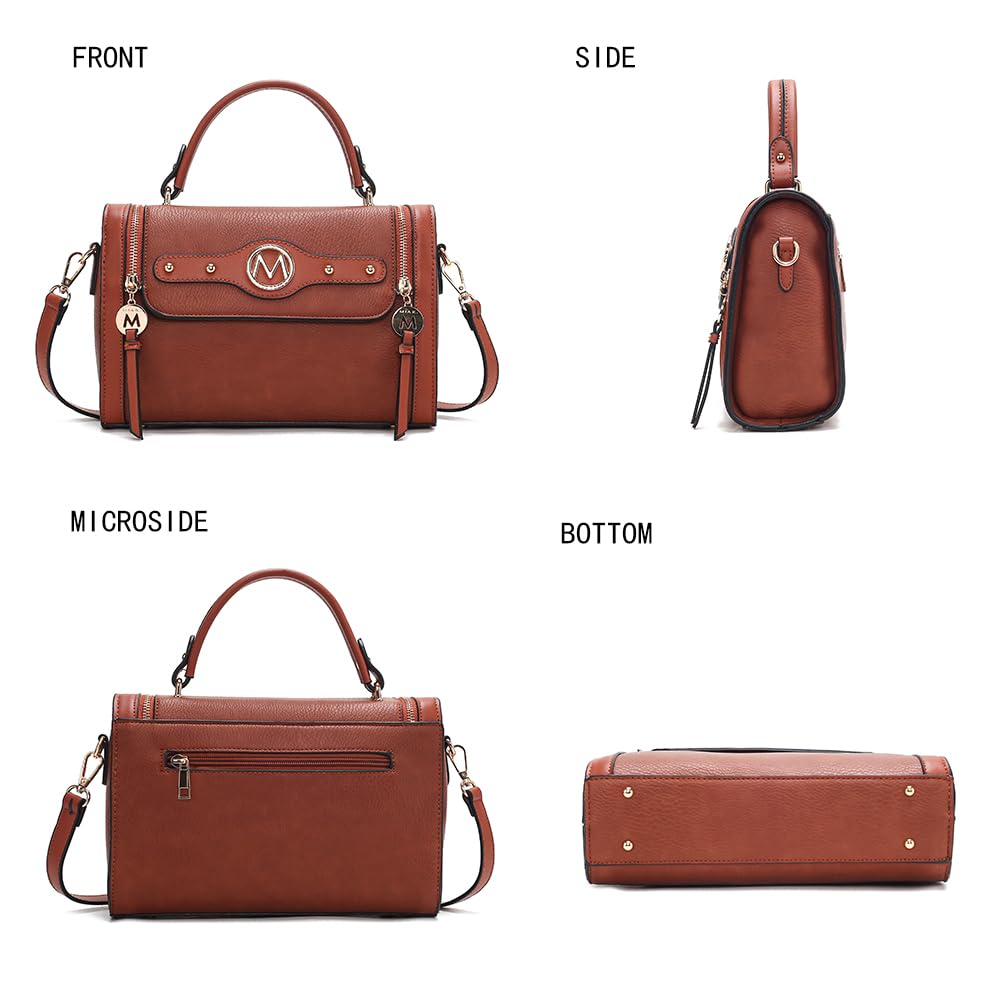 MKF Collection Women's Vegan Leather Crossbody Bag - Stylish Designer Shoulder Purse Handbag by Mia K | Perfect for Work, Travel & Everyday Use